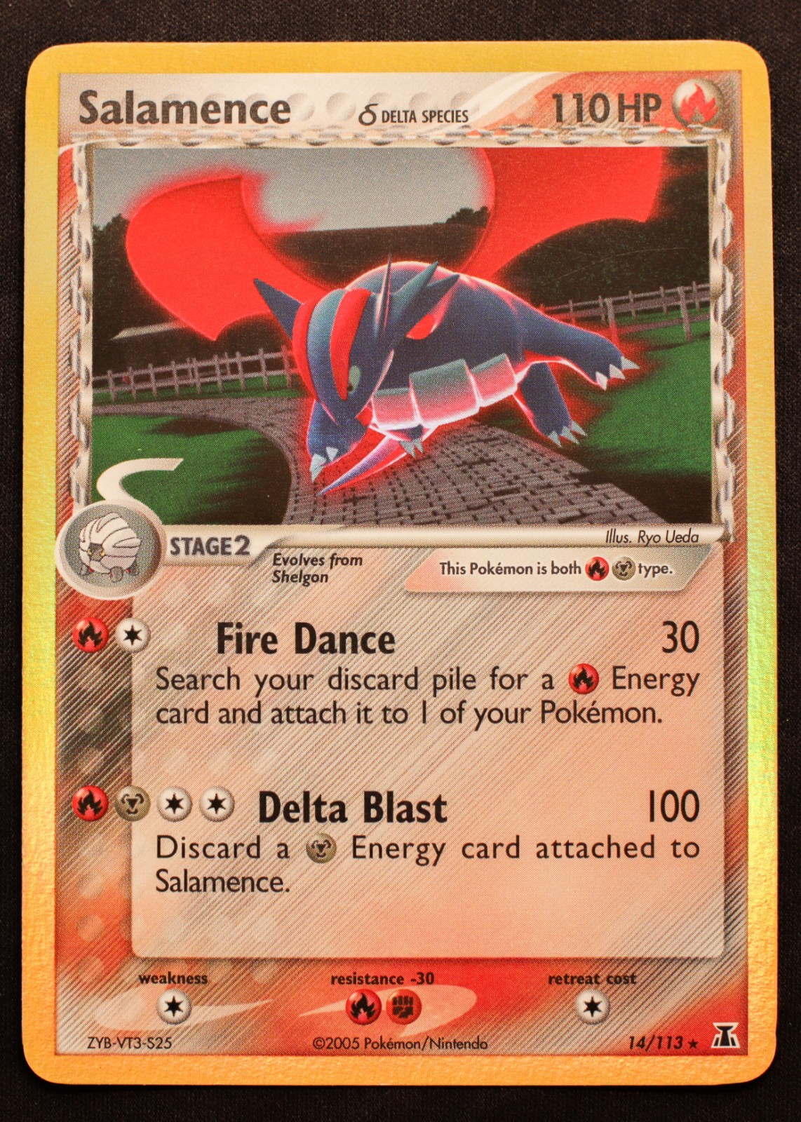 2005 Pokémon Salamence δ 14/113 EX Delta Species Holo Rare – Dents
