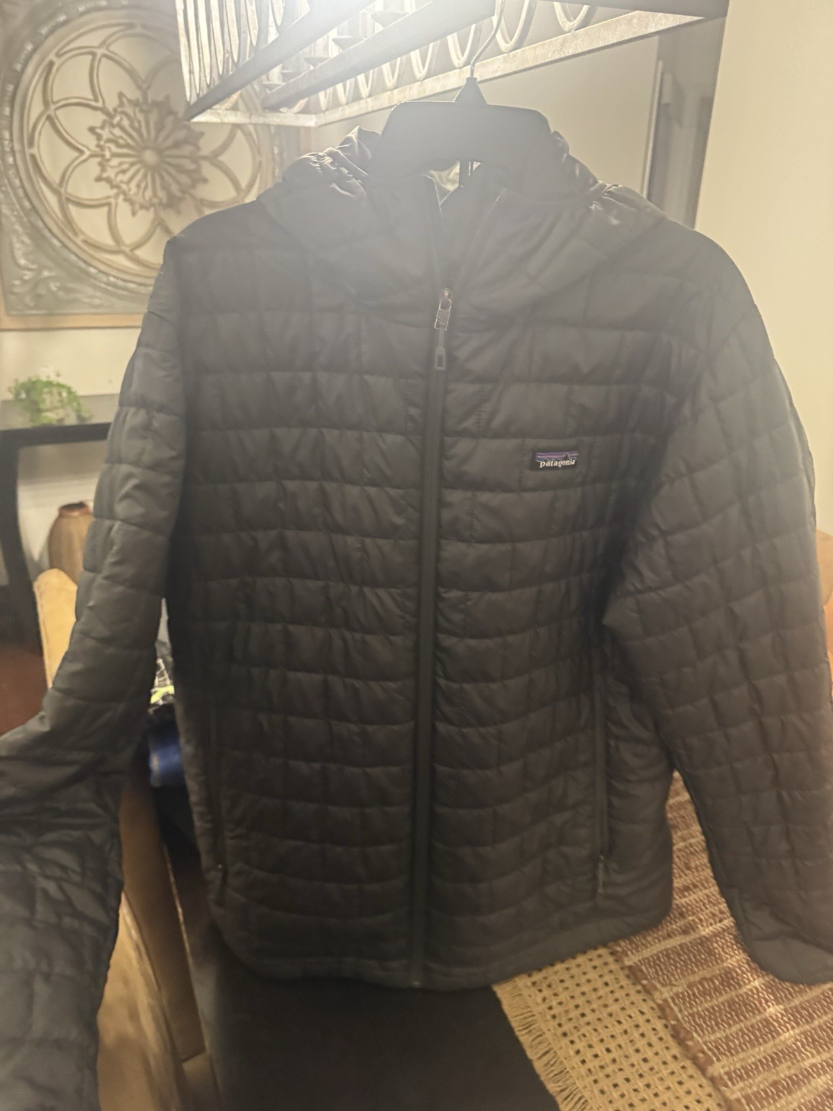 Patagonia Nano Puff Men\'s XL Charcoal Full Zip Lightweight Puffer Jacket