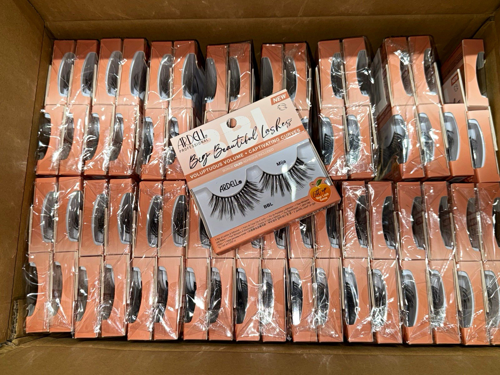 LOT- 68 Pairs Ardell BBL Mija Big Beautiful Lashes 18mm Black