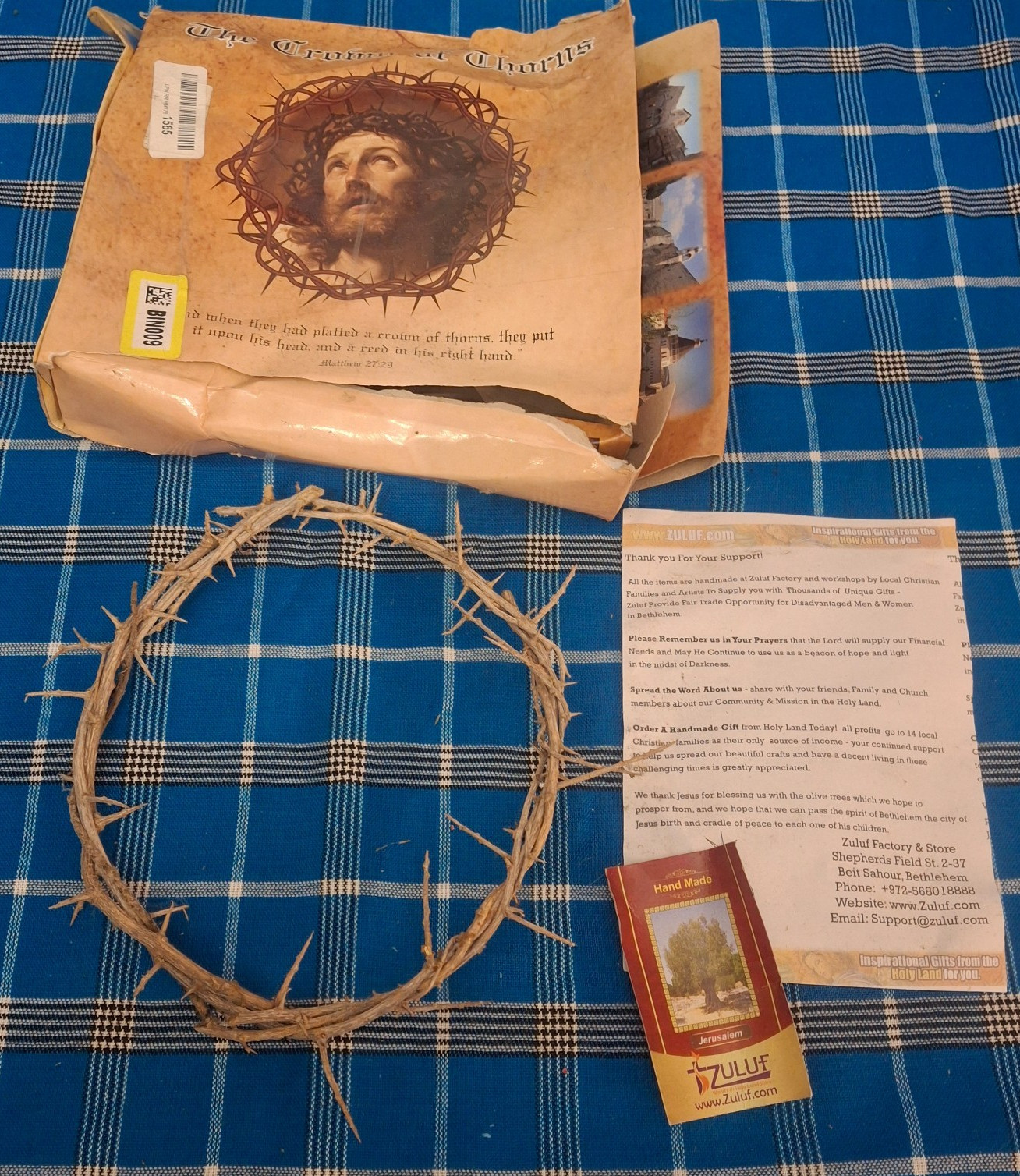 Jesus Crown of Thorns Headpiece Replica Collectible Zuluf Handmade Wearable