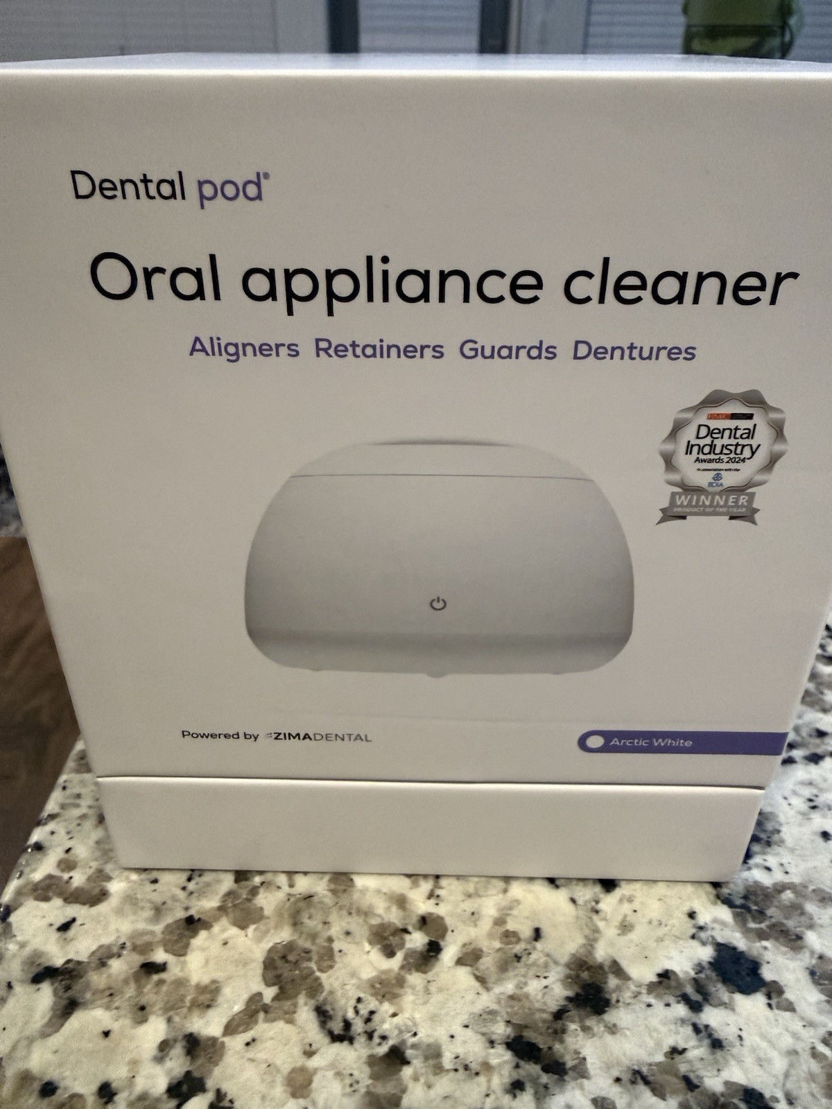 Zima Dental Pod Oral Appliance Cleaner In Arctic White - New In Sealed Box