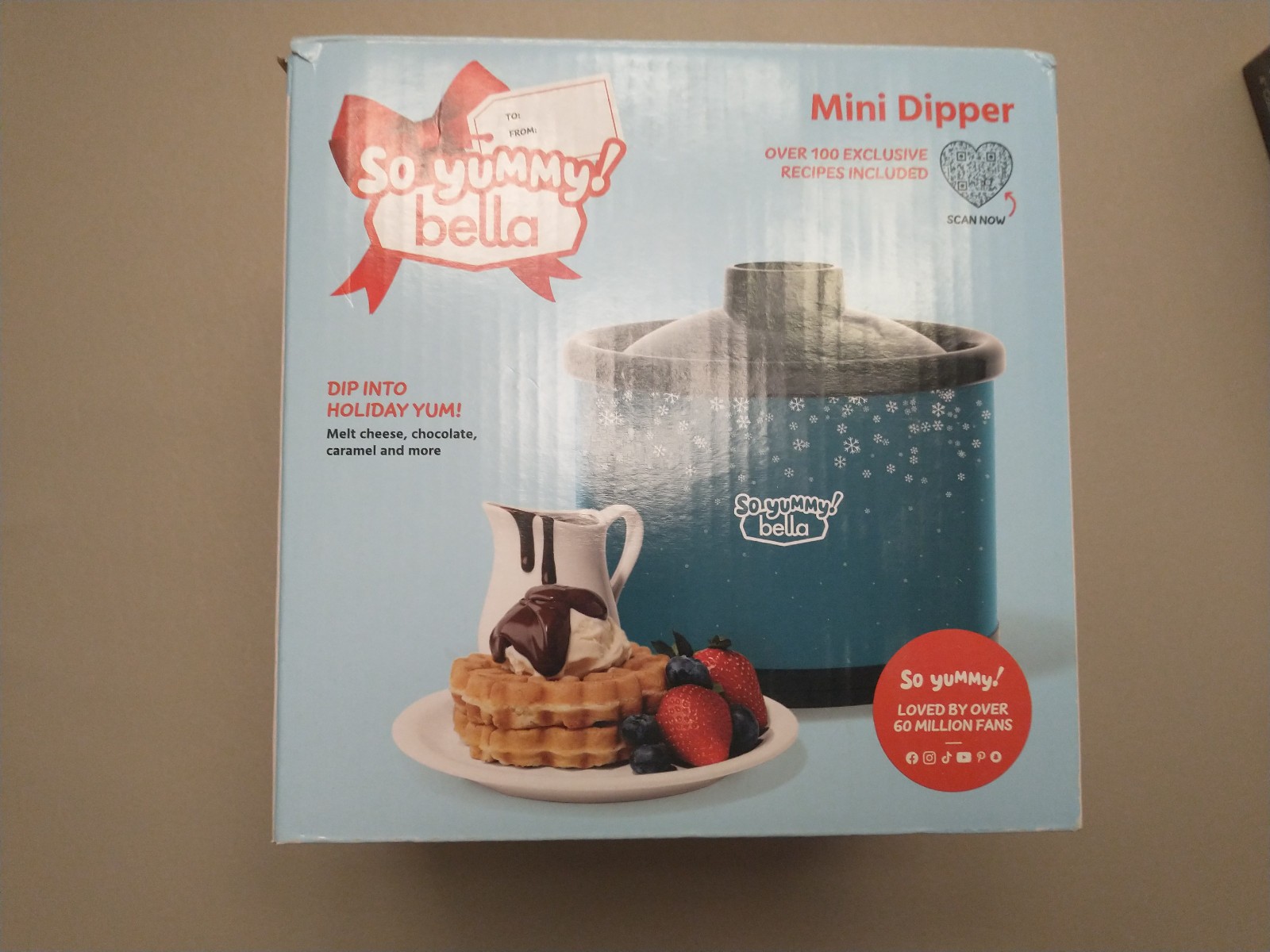 Bella So Yummy Mini Dipper Melt Cheese Chocolate Small Appliance teal Bella So Yummy Mini Dipper Melt Cheese Chocolate Small Appliance teal