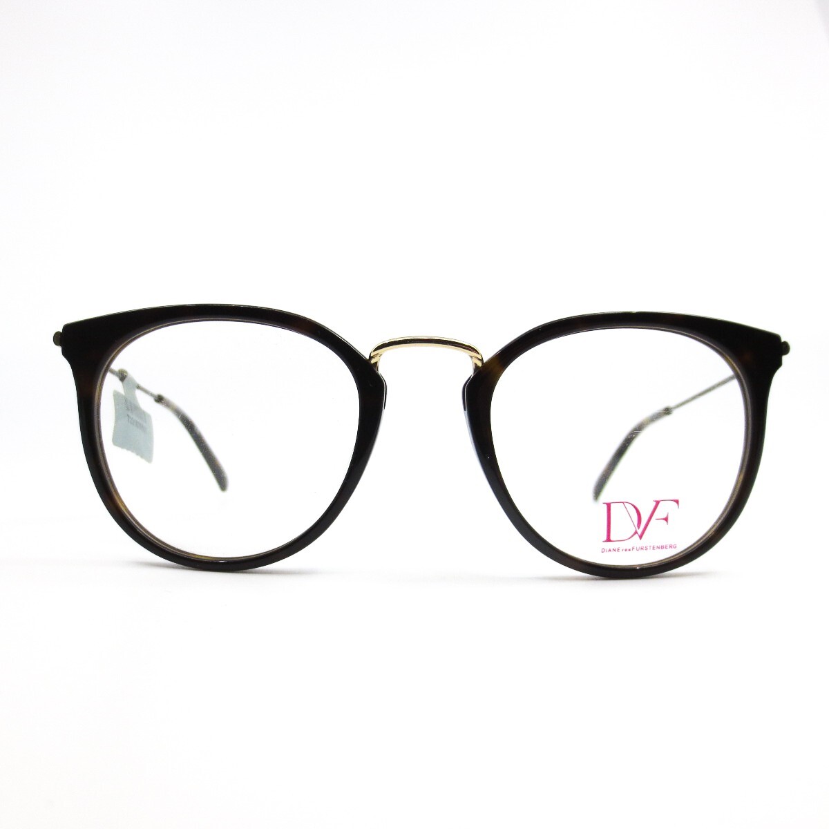 Diane Von Furstenberg DVF 5092 237 Eyeglasses Frames Brown Gold Square 49-21-135