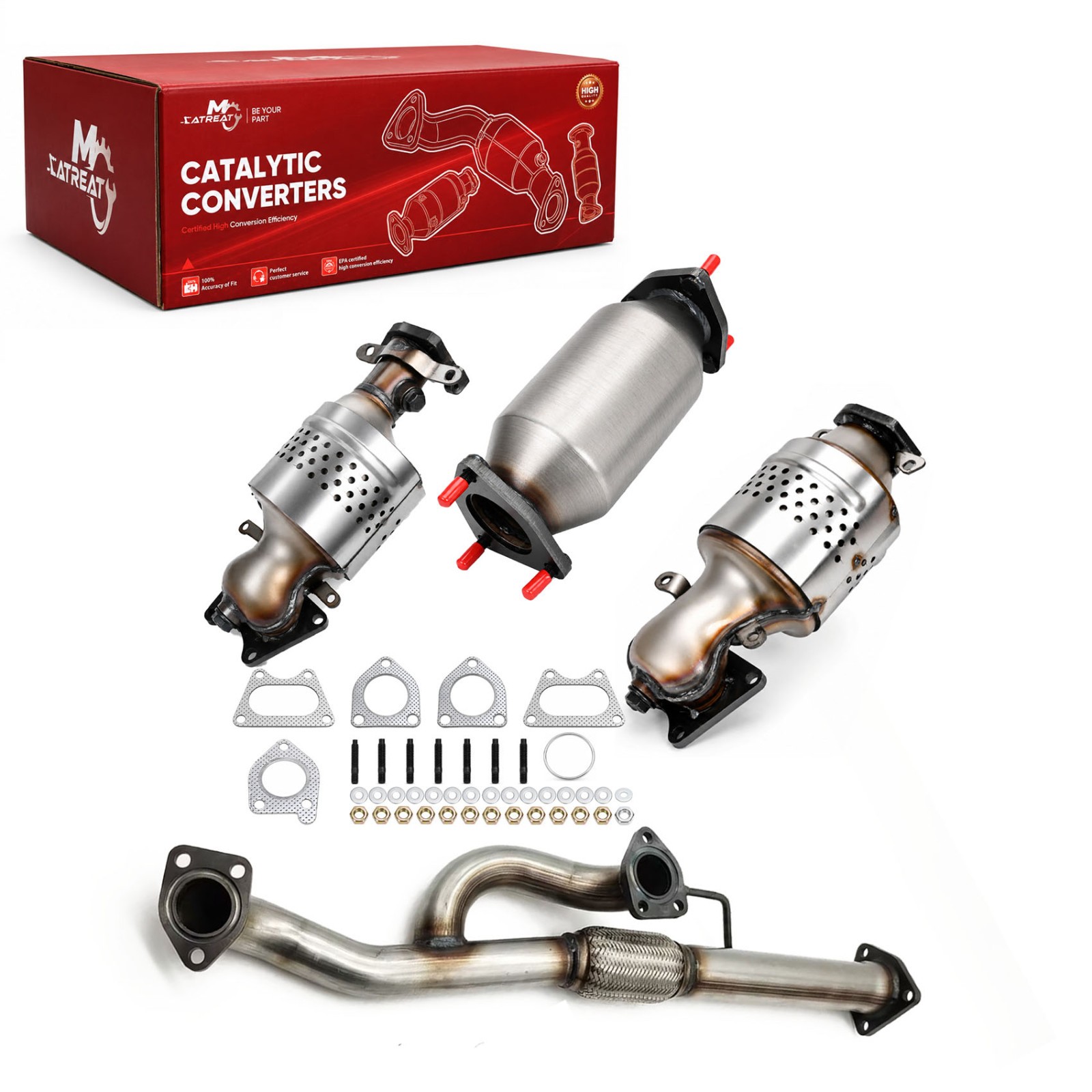High Flow Catalytic Converter And Flex Y pipe 2005-2008 Honda Pilot 3.5L High Flow Catalytic Converter And Flex Y pipe 2005-2008 Honda Pilot 3.5L