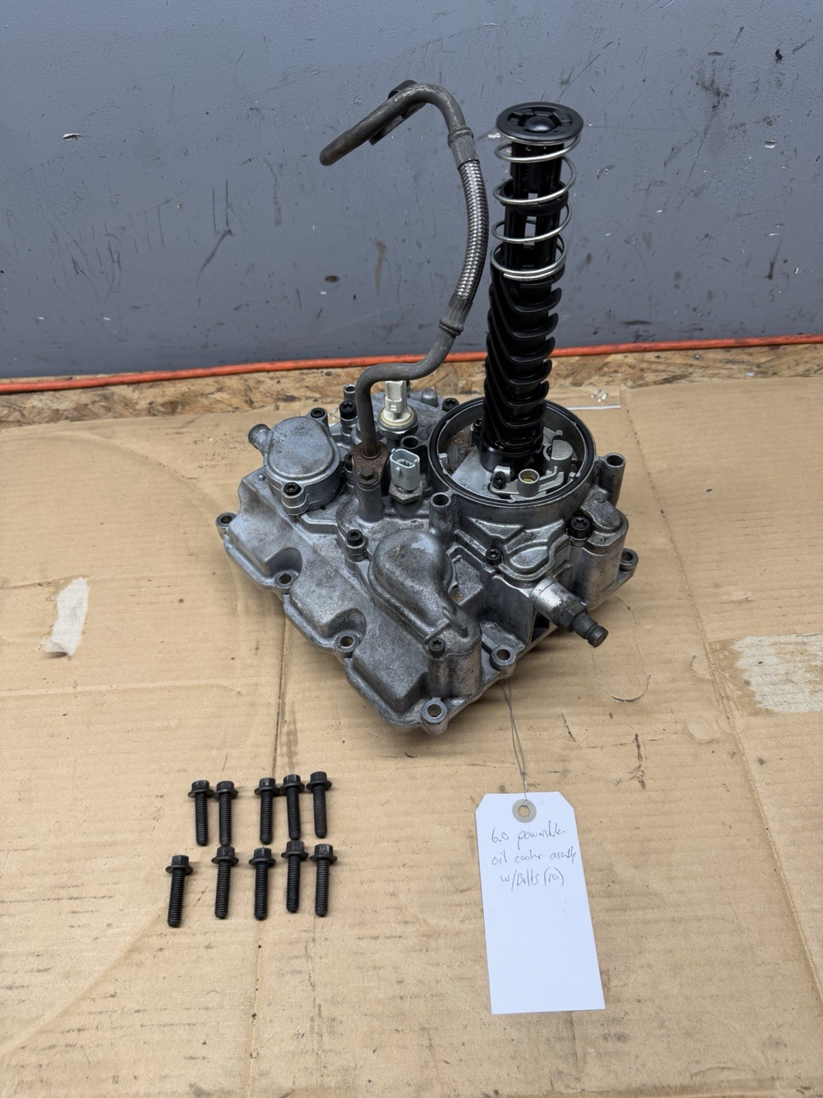 2003-2007 Ford 6.0L Powerstroke Turbo Diesel Oil Cooler Housing OEM Superduty 2003-2007 Ford 6.0L Powerstroke Turbo Diesel Oil Cooler Housing OEM Superduty
