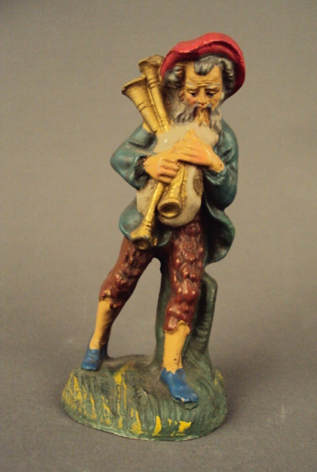Nativity Bagpiper Fontanini Euromarchi  Made In Italy Papier Mache Cartapesta..