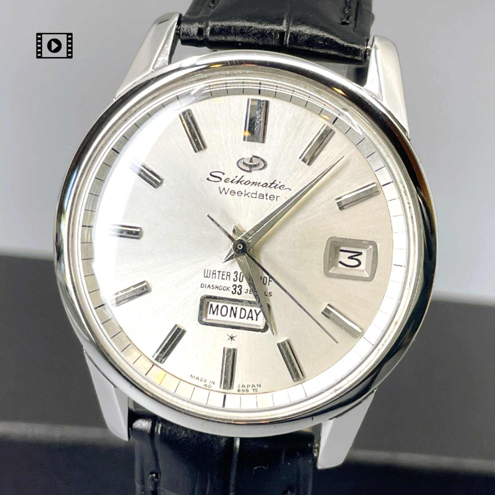 OH Serviced SEIKO SEIKOMATIC Weekdater J13080 Automatic Men's Watch -US Stock