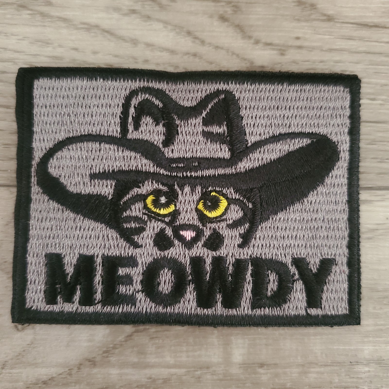 MEOWDY EMBROIDERED Morale Patch Hook and Loop Backing