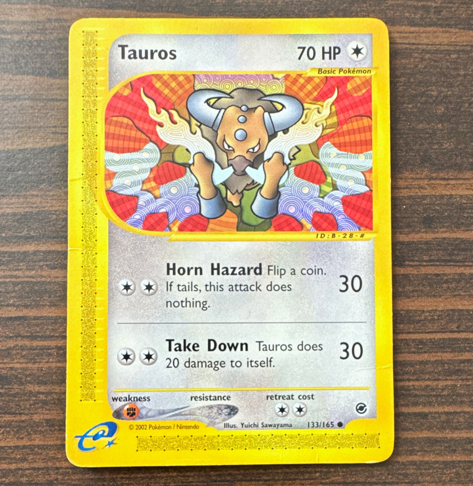 Nintendo Pokemon TCG Tauros 133/165 Expedition Base Set Holo Rare 2002