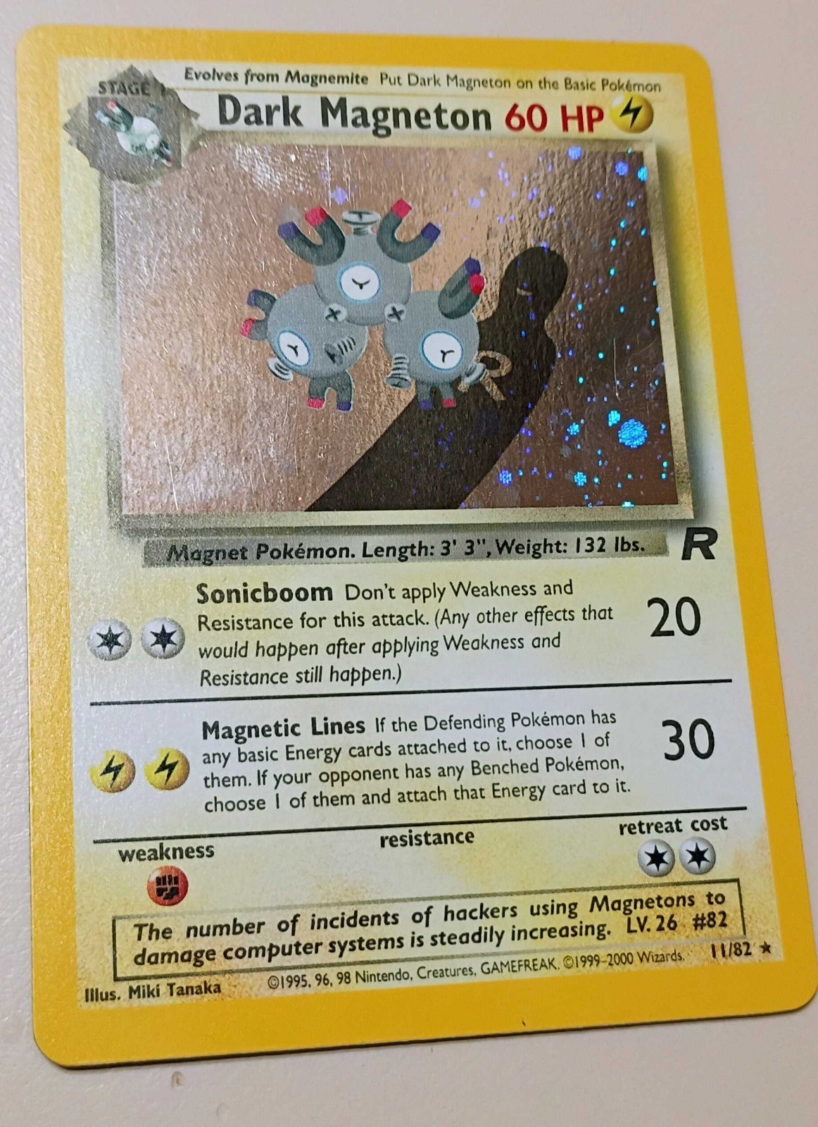 1999-2000 Dark Magneton Team Rocket Holo 1999-2000 Dark Magneton Team Rocket Holo