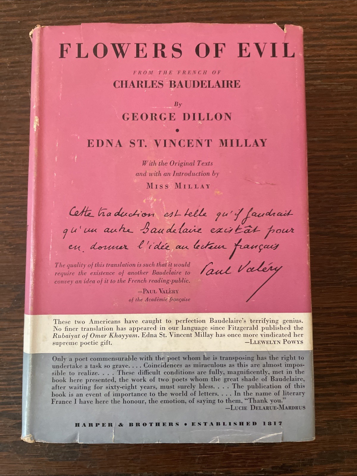 FLOWERS OF EVIL Baudelaire George Dillon 1st Edition HCDJ 1936 Les Fleurs du Mal FLOWERS OF EVIL Baudelaire George Dillon 1st Edition HCDJ 1936 Les Fleurs du Mal