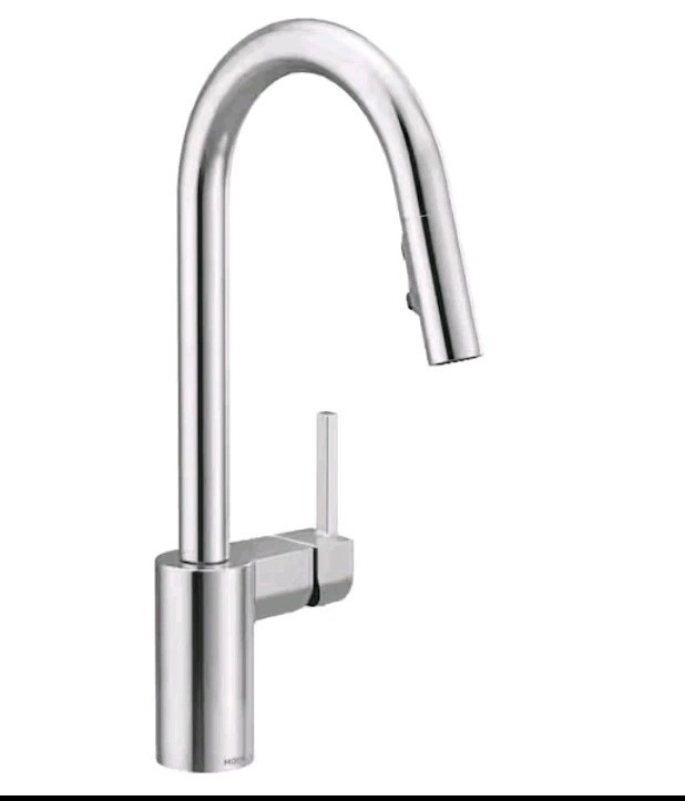 MOEN 7565 Align Chrome Single-Handle Faucet, Single Mount, Kitchen Power Clean MOEN 7565 Align Chrome Single-Handle Faucet, Single Mount, Kitchen Power Clean