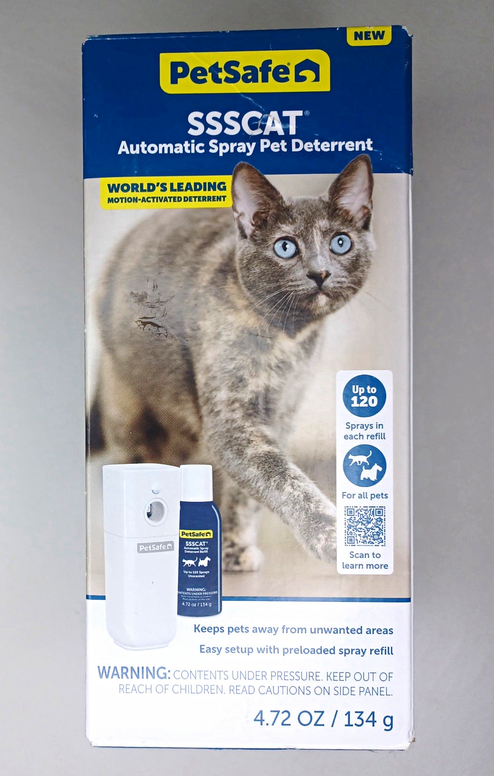 PetSafe SSSCAT Motion Automatic Spray Pet Deterrent, 4.72 oz/ brand new sealed