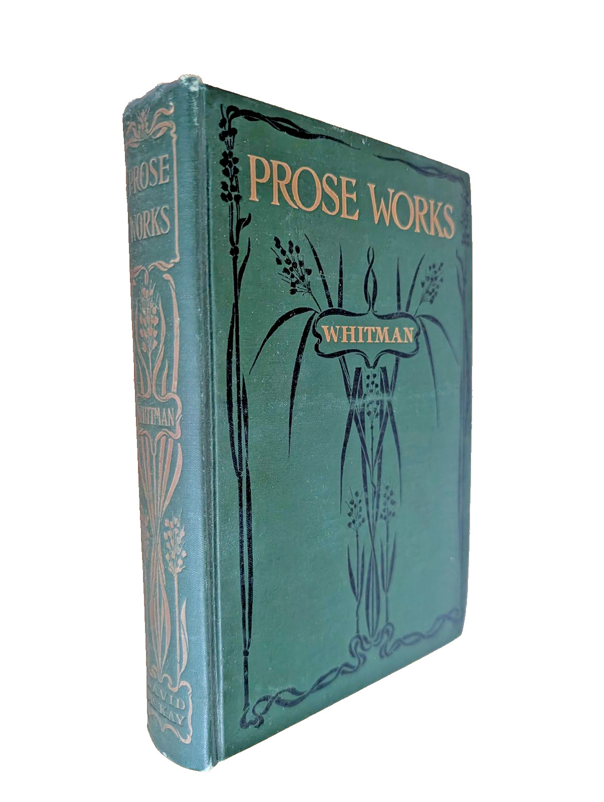 Walt Whitman Prose Works Green Decorative Hardcover Book - McKay Publisher Walt Whitman Prose Works Green Decorative Hardcover Book - McKay Publisher