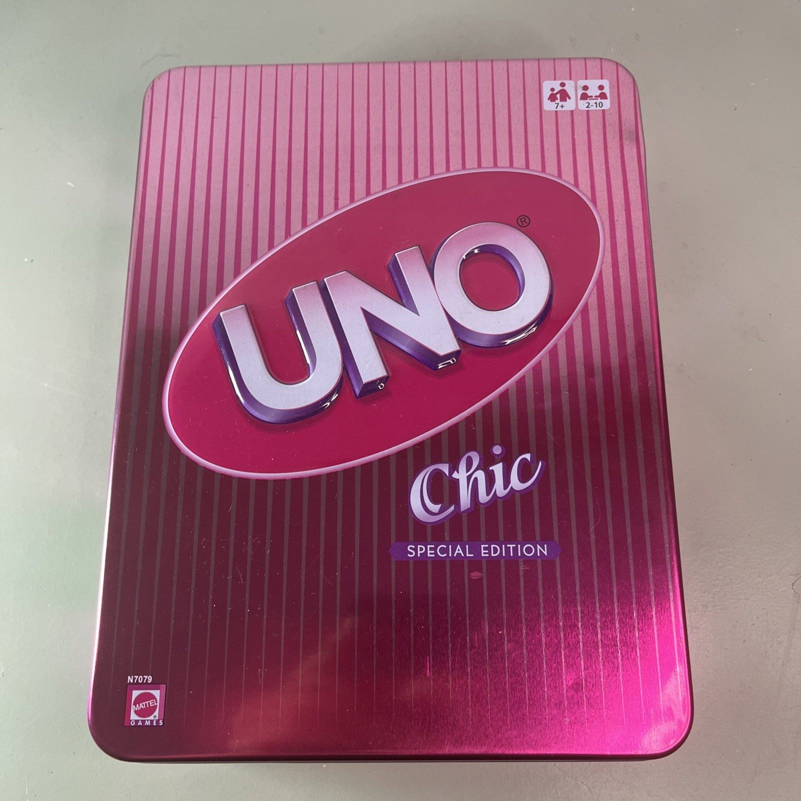 UNO Card Game Extremely Rare Vintage Special Chic Pink Edition Tin 2008 VGC UNO Card Game Extremely Rare Vintage Special Chic Pink Edition Tin 2008 VGC