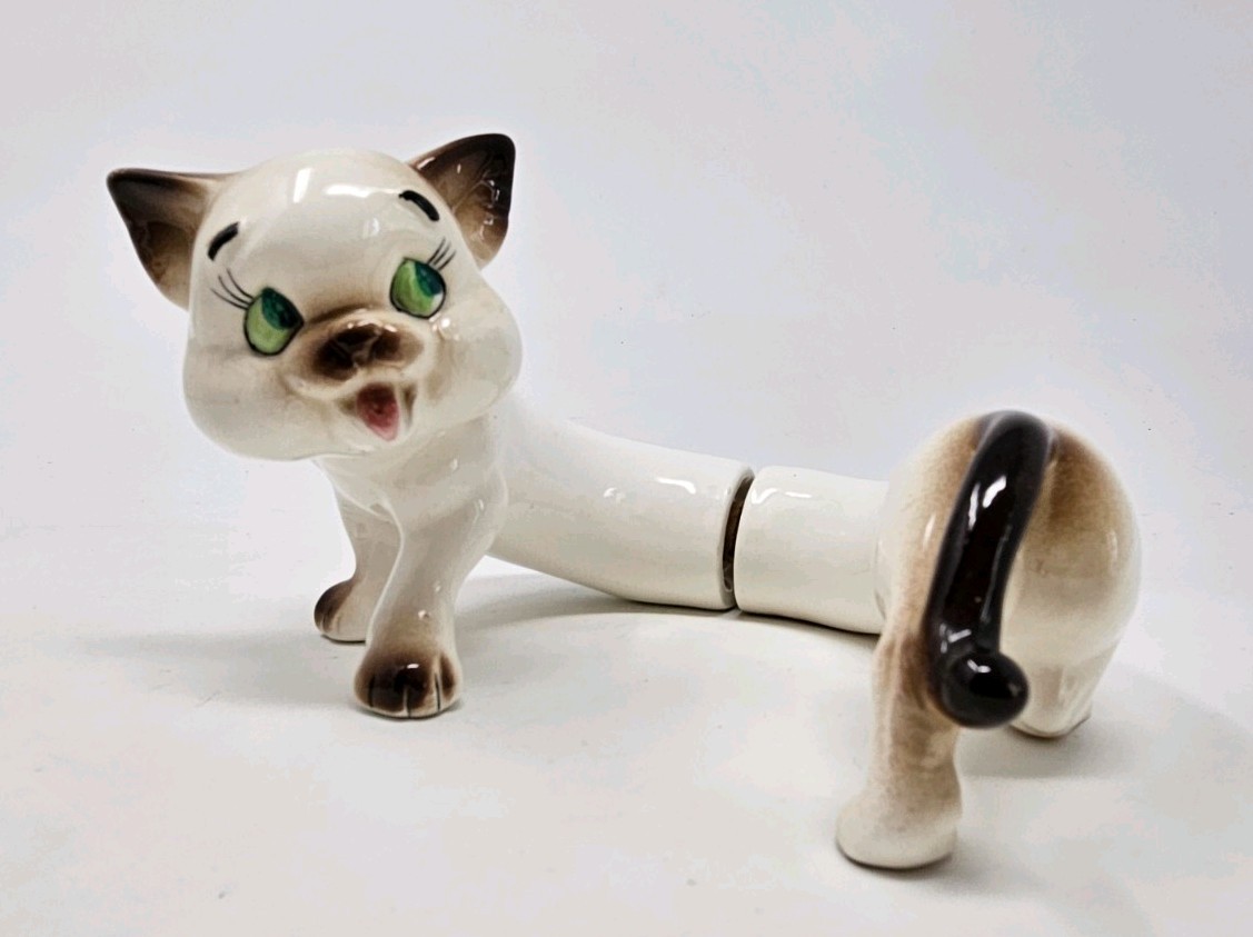 Vtg Anthropomorphic Artmark Round Long Body Siamese Cat Salt & Pepper Shakers Vtg Anthropomorphic Artmark Round Long Body Siamese Cat Salt & Pepper Shakers