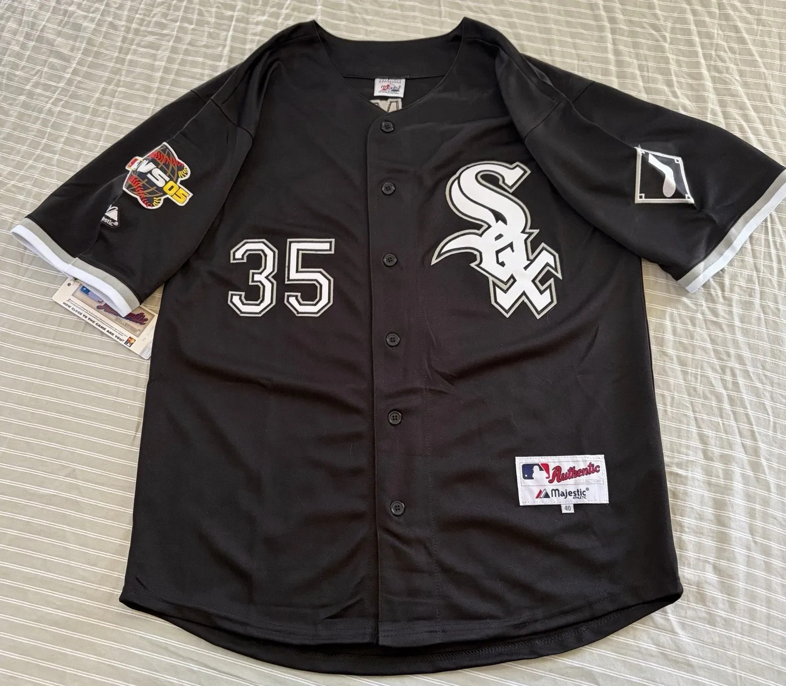 Frank Thomas Chicago White Sox 2005 World Series Alt Black Men\'s Jersey