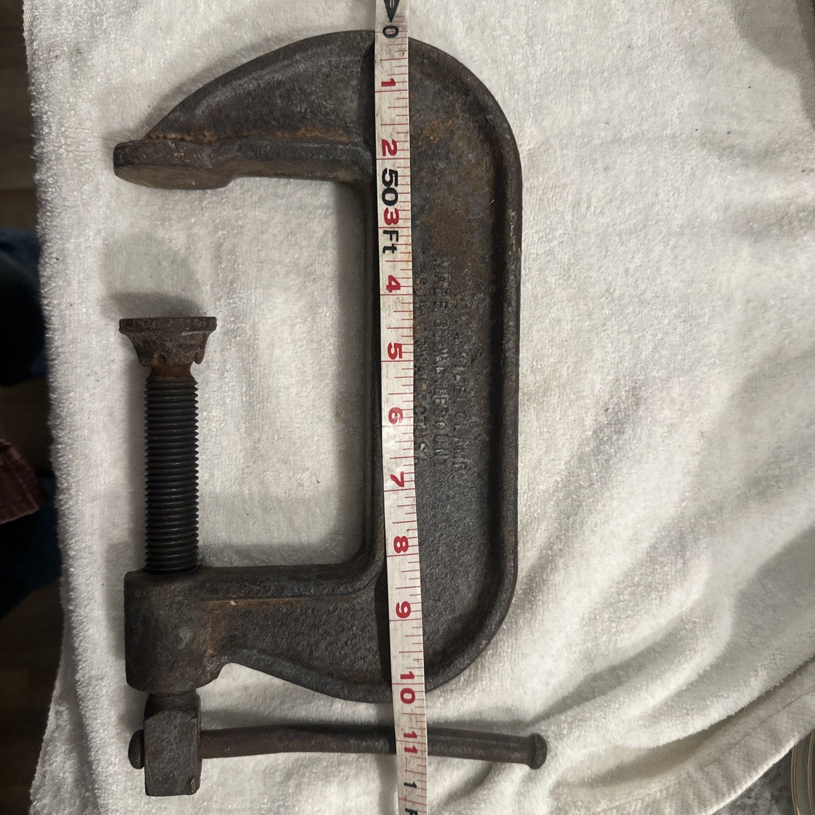 Vintage 10 Inch No. 4 W G Lecount C-Clamp Heavy Duty Made In USA Vintage 10 Inch No. 4 W G Lecount C-Clamp Heavy Duty Made In USA