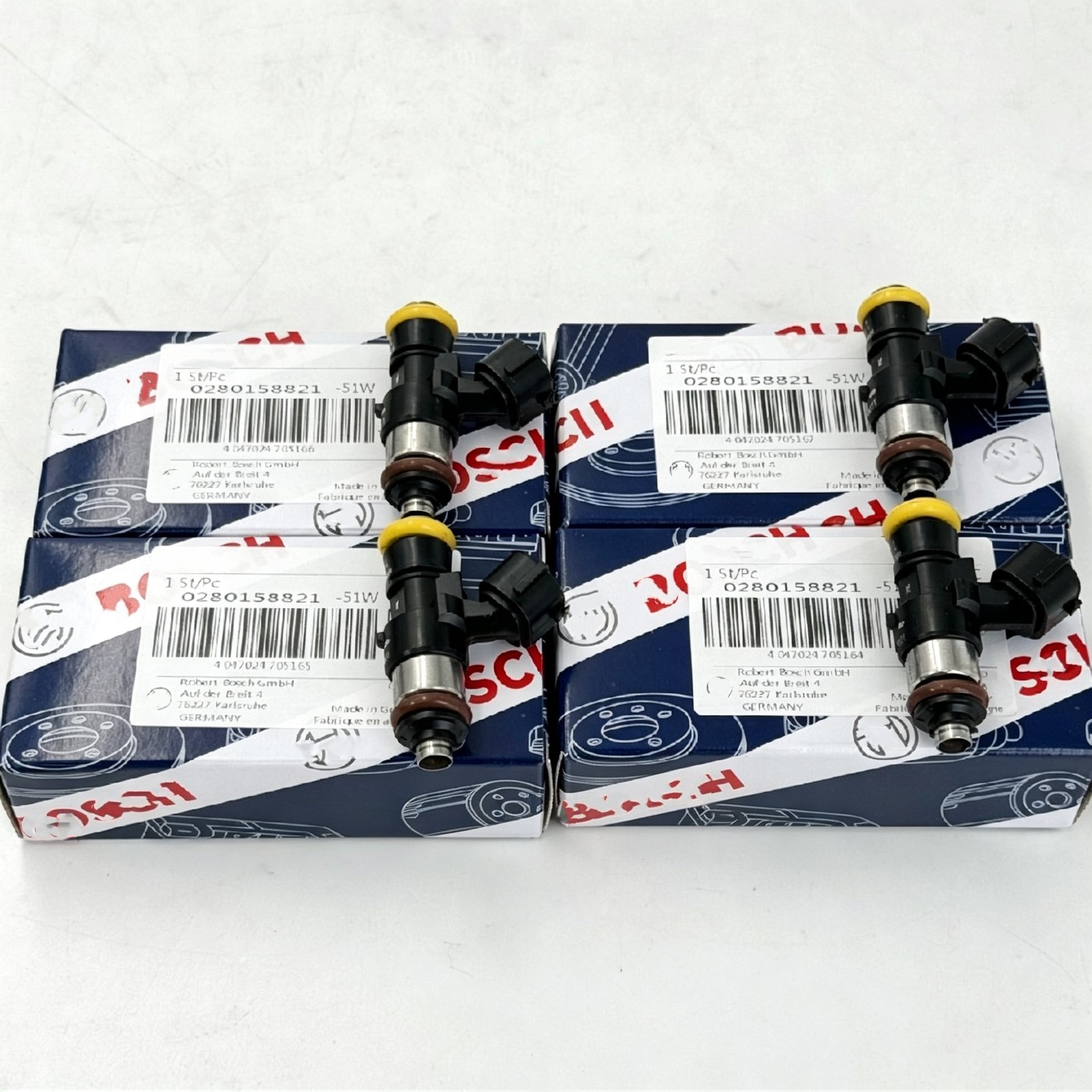 4PCS High Impedance Fuel Injectors 0280158821 For 210lb 2200cc EV14 NEW