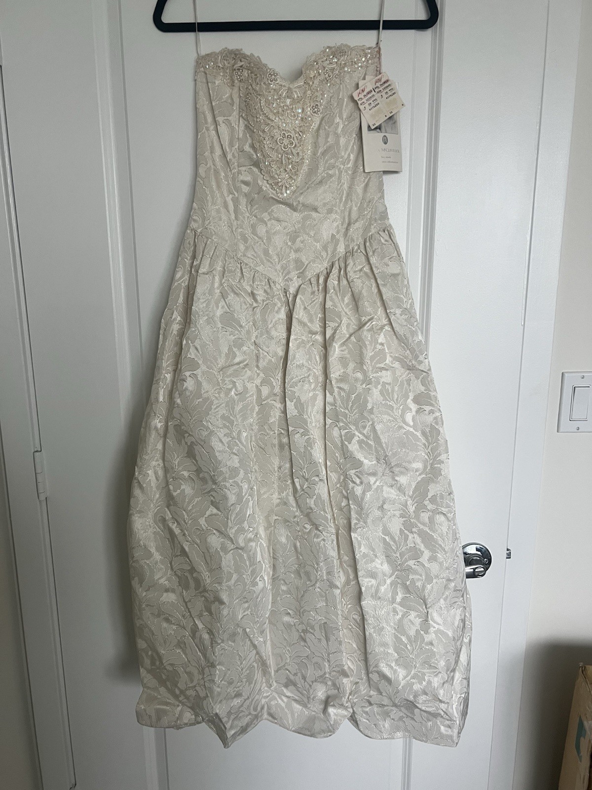 VINTAGE Jessica McClintock Ivory Sweetheart Ball Gown Wedding Dress 8