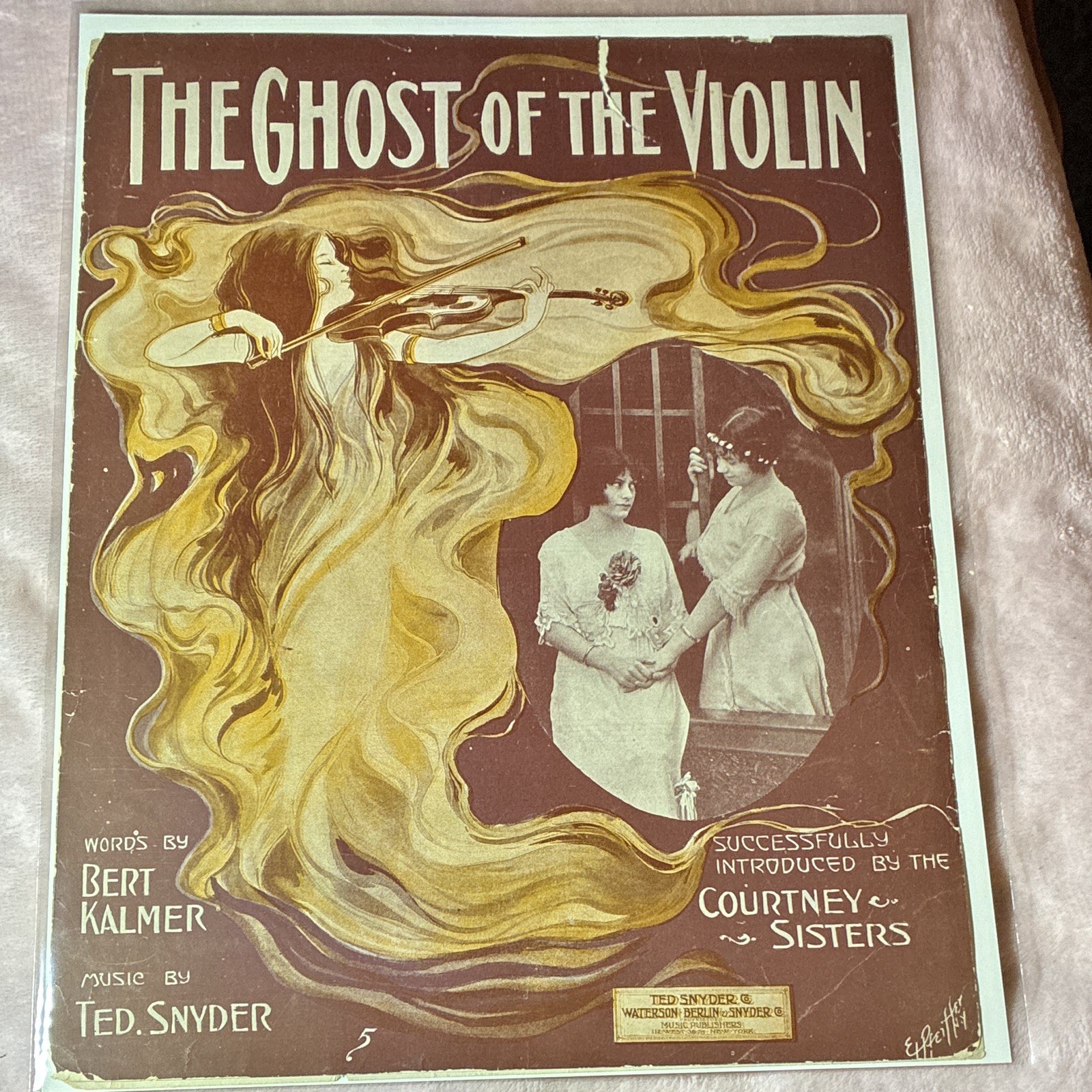 The Ghost Of The Violin Sheet Bert Kalmer Ted Snyder Courtney SistersPreitz Art