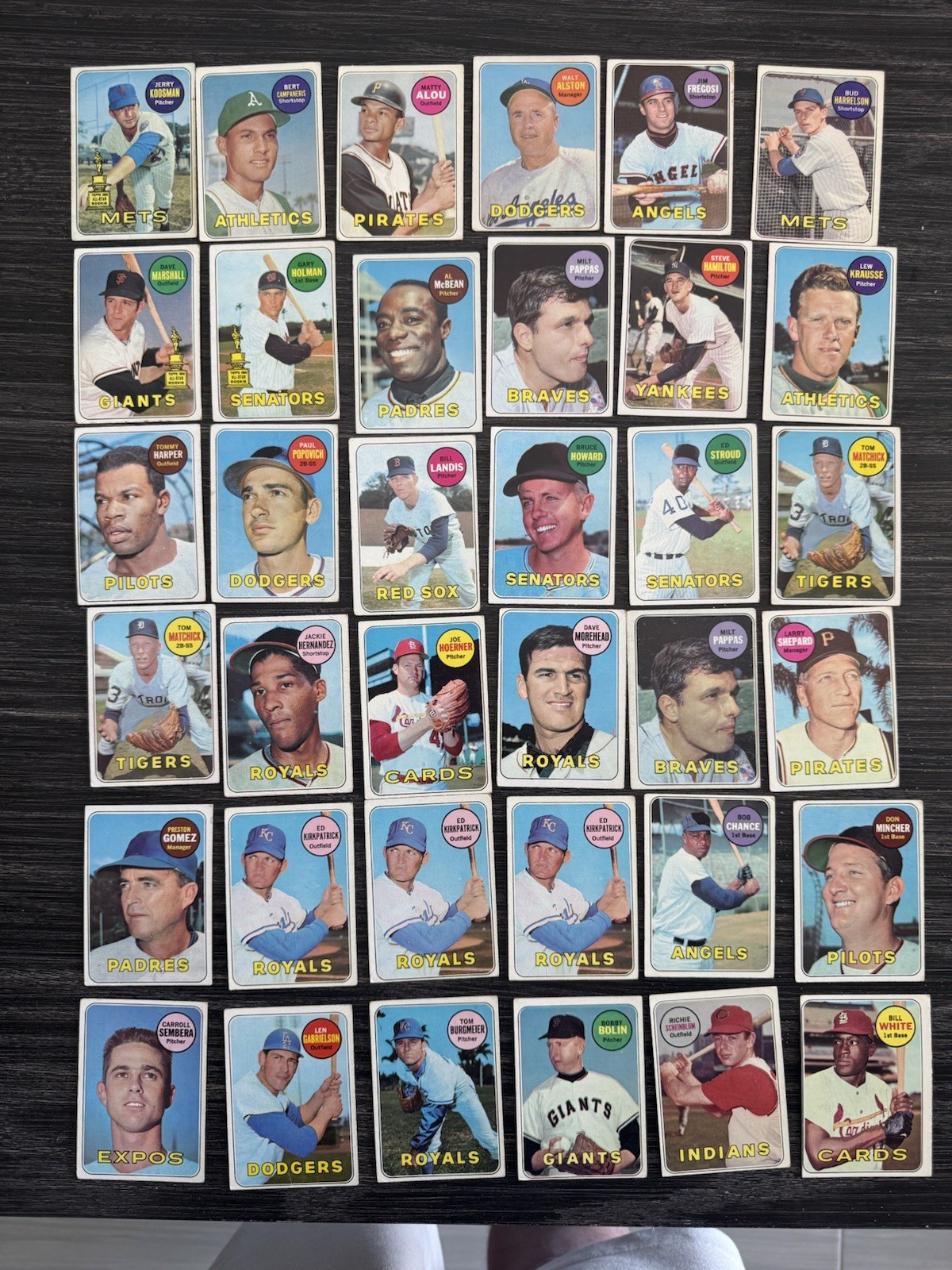 1969 Topps Partial Set Lot 79 GD VG EX Vintage Baseball Cards Some HOFers