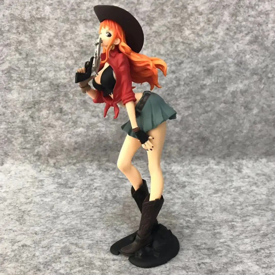 18CM One Piece Nami Cowboy PVC Action Figure Collectible Model Toy