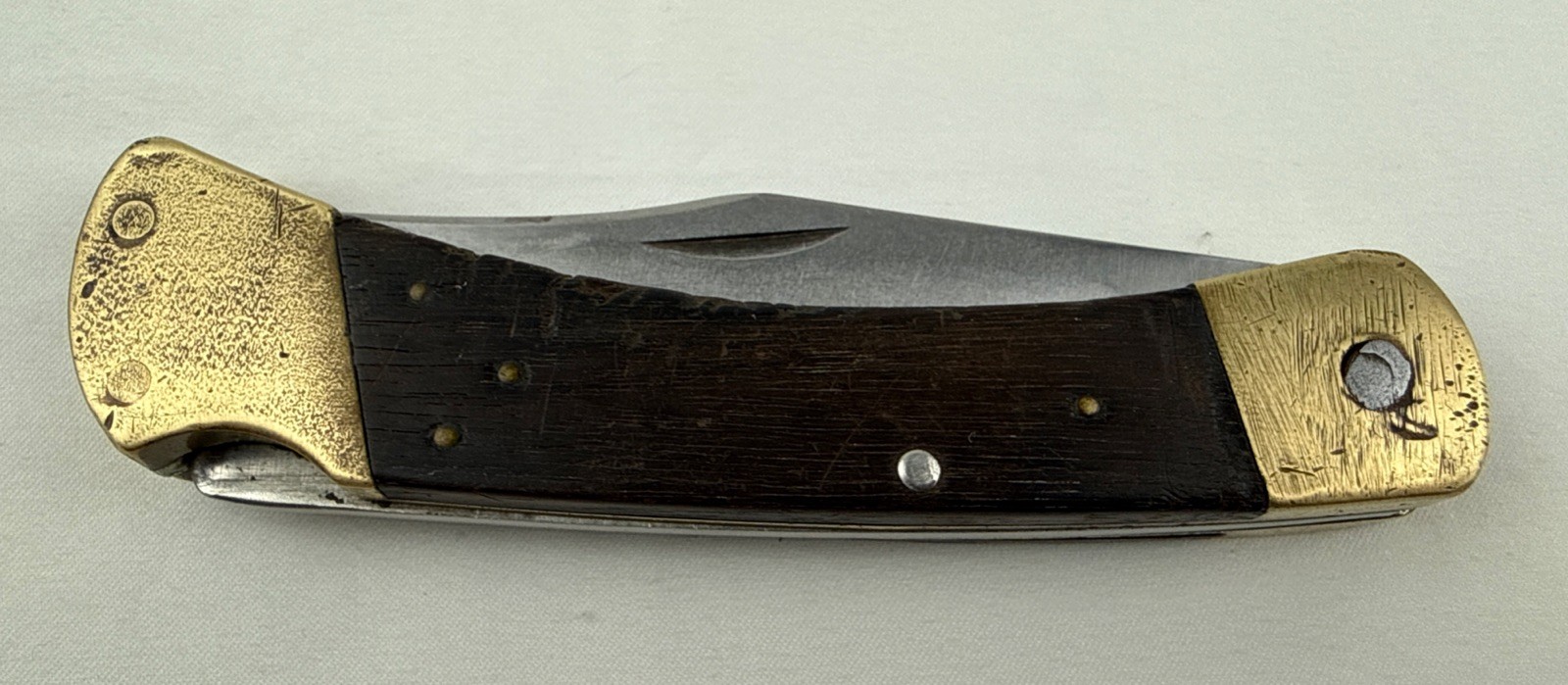 Vintage Buck 110 USA Lockback Knife 2-dot 1974-'80 RARE 4-Pin Version HAS WEAR Vintage Buck 110 USA Lockback Knife 2-dot 1974-'80 RARE 4-Pin Version HAS WEAR