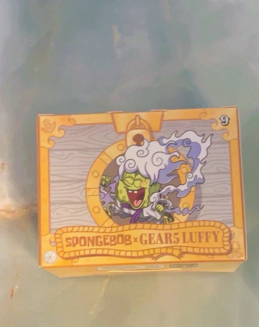 2026 McDonald\'s Happy Meal SpongeBob x One Piece Toy#09-Spongebob & Gear 5 Luffy