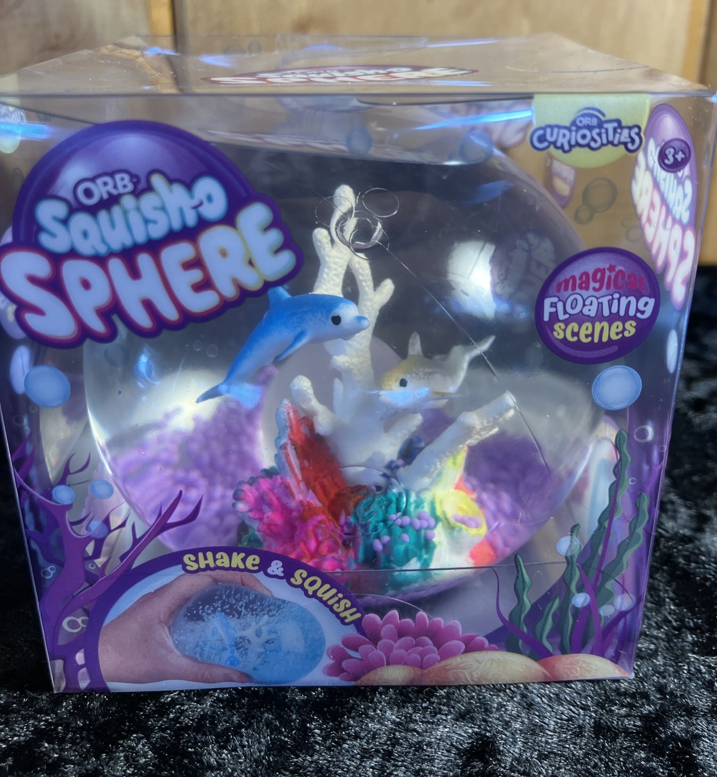 ORB Squish-O Sphere Dolphin Aquarium PURPLE Squishy Sensory Toy VIRAL HTF🐬