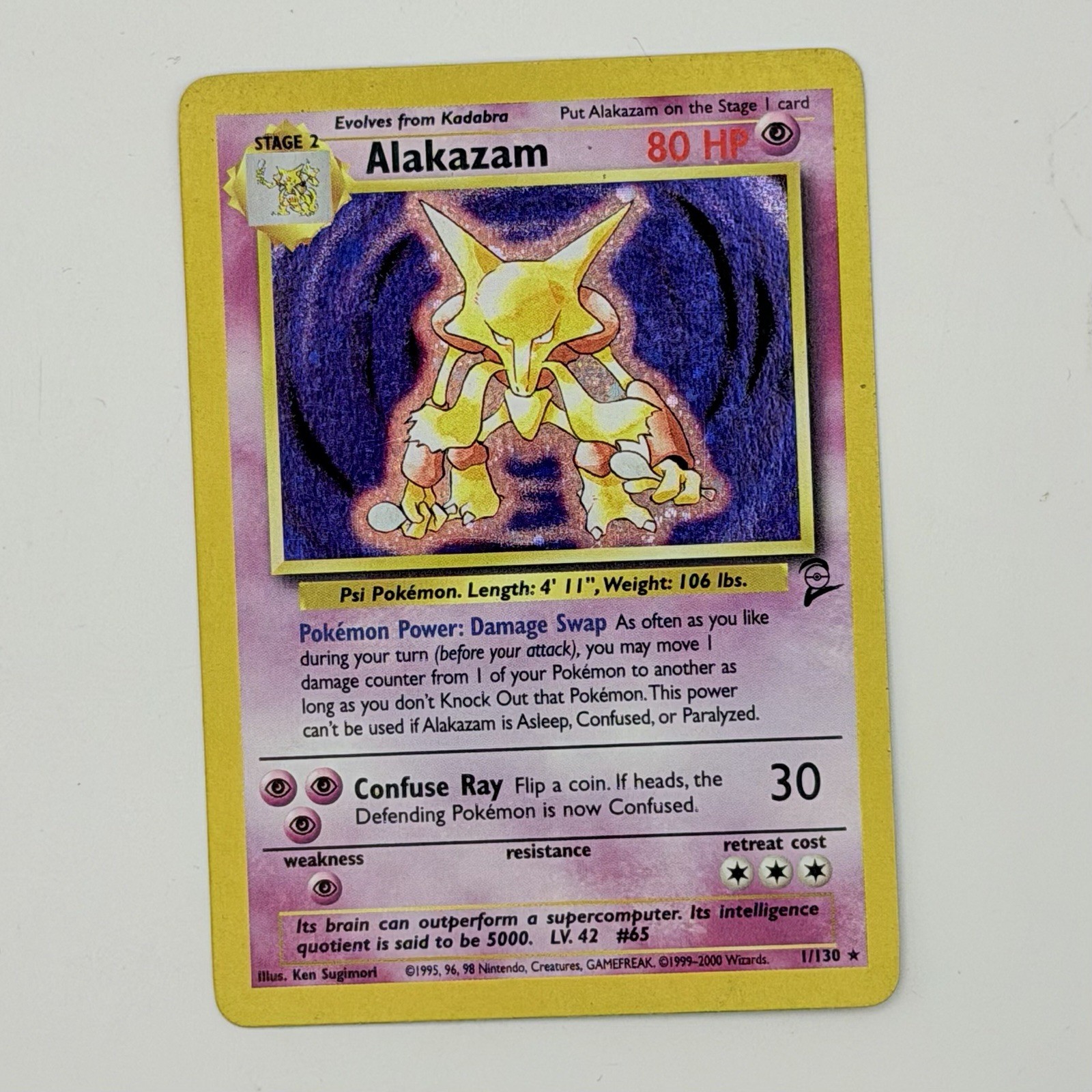Pokémon TCG Alakazam Base Set 1/102 Holo Rare Wizards Of The Coast