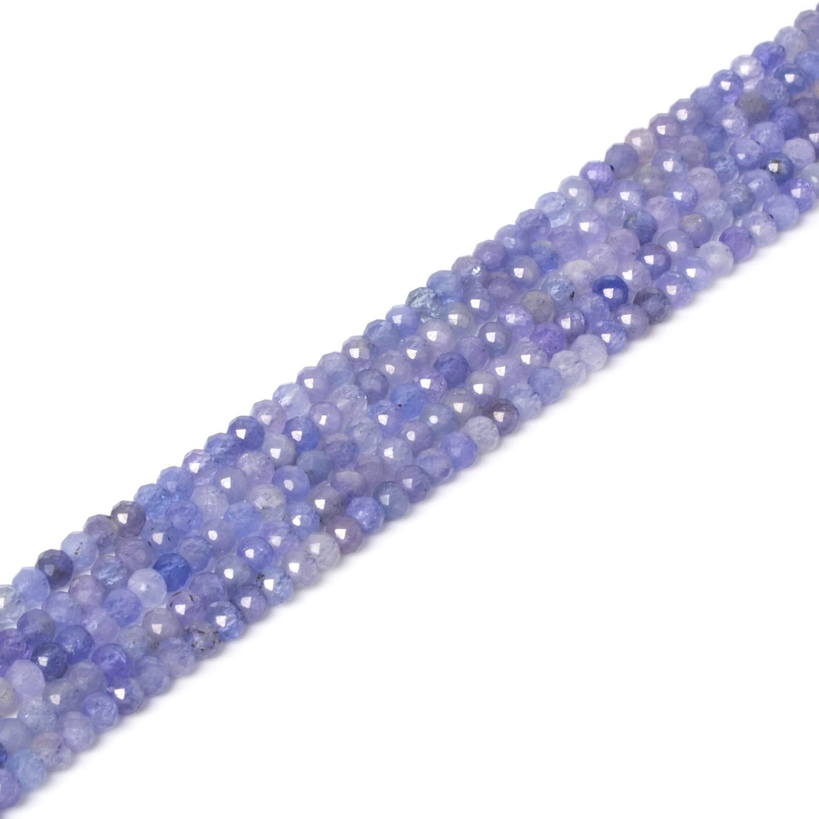 Justinstones Natural Tanzanite Gemstone 4mm Faceted Rondelle Spacer Beads 16