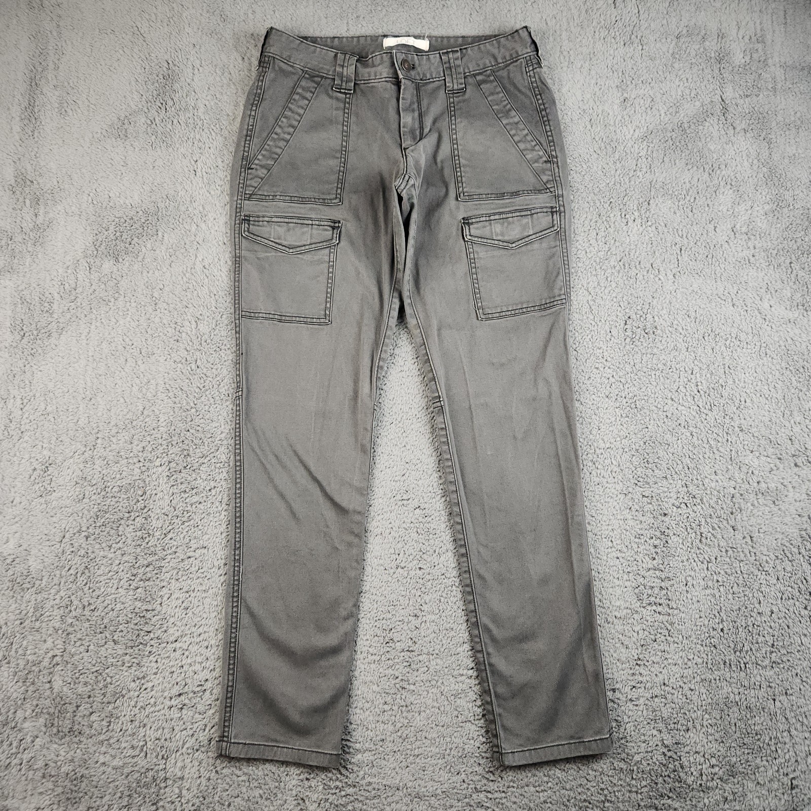Ann Taylor LOFT Julie Skinny Pants Size 4 Gray Ankle Length Office Modern Casual