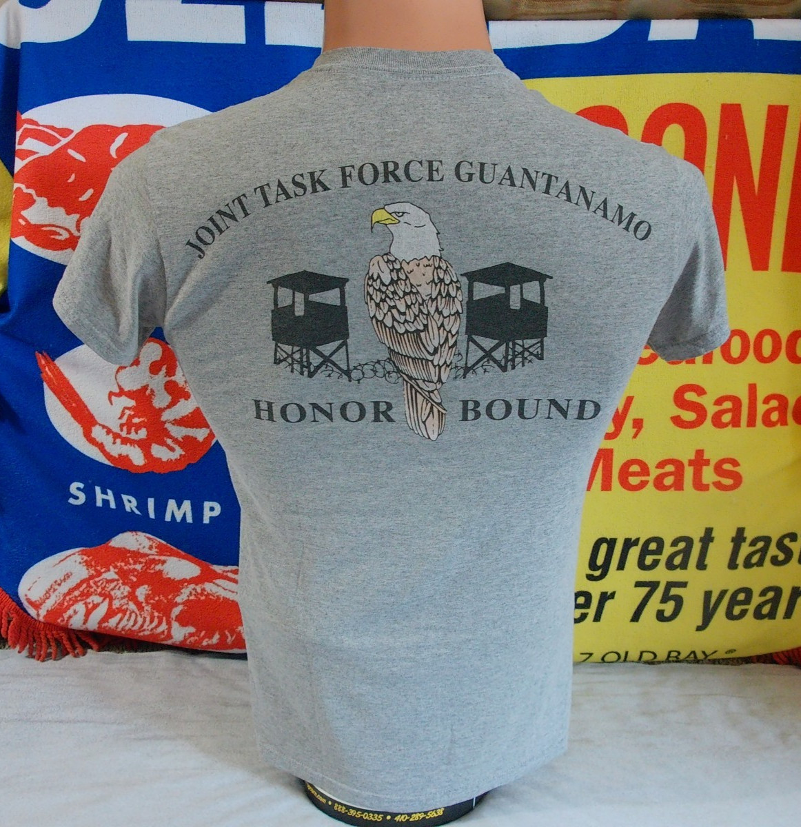 VTG JOINT TASK Force Guantanamo Shirt Men\'s S Honor Bound USA Military JTF-GTMO