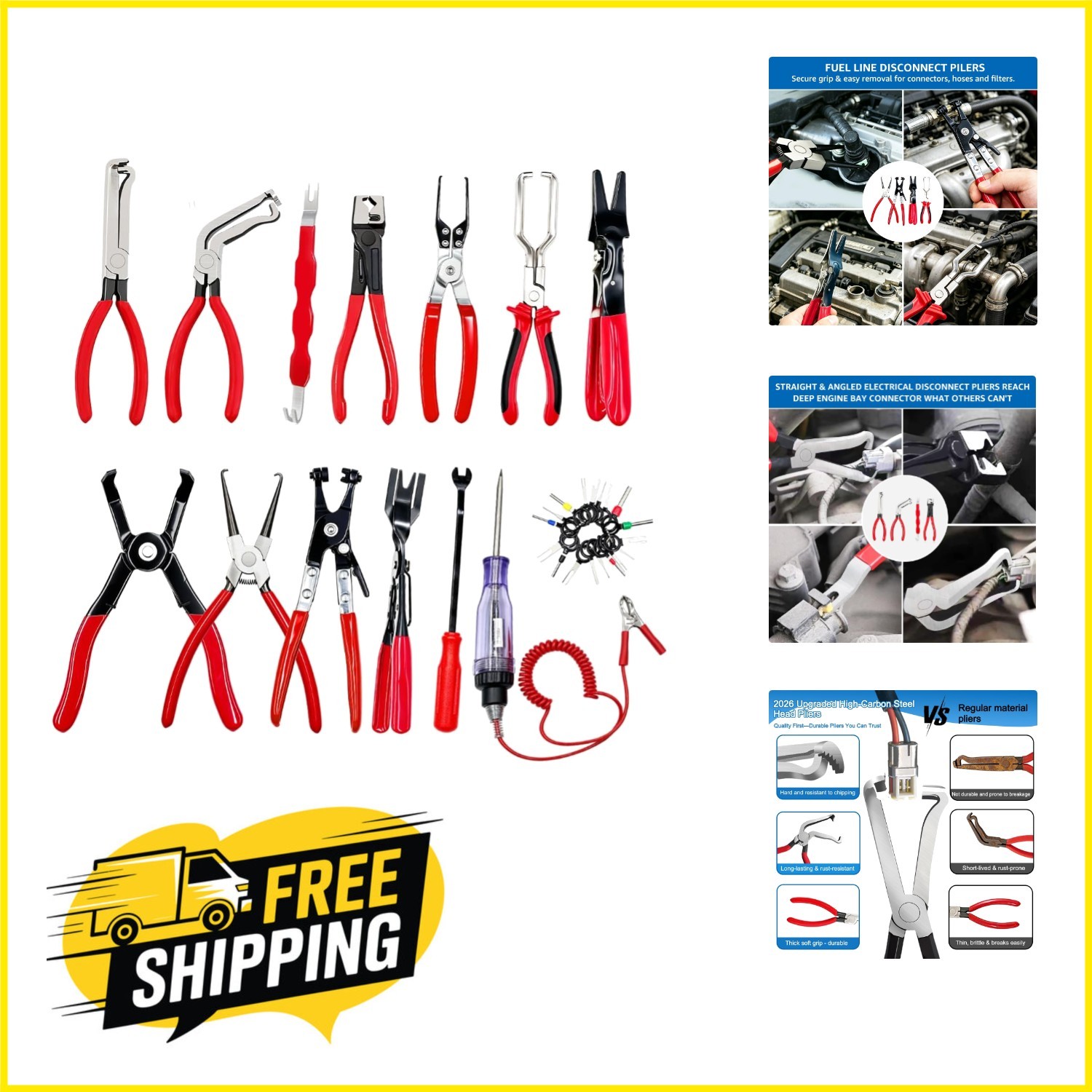 Professional 14-Piece Tool Set for Car Harnesses & Engine Bay Repairs