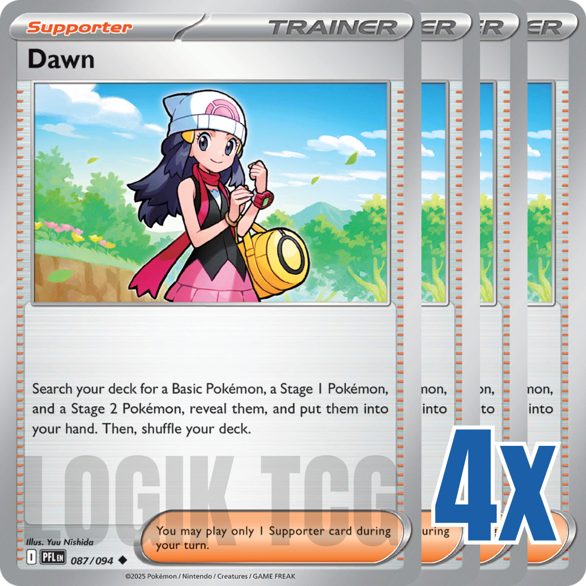 4x Dawn 087/094 x4 - Phantasmal Flames - Pokemon TCG - Playset 4x Dawn 087/094 x4 - Phantasmal Flames - Pokemon TCG - Playset