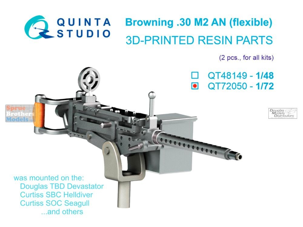 QTSQT72050 1:72 Quinta Studio Browning .30 M2 AN (flexible) Machine Gun Set