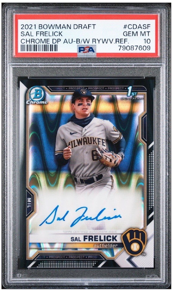 2021 Bowman Draft Chrome Draft Pick Autographs Sal Frelick #CDA-SF 2021 Bowman Draft Chrome Draft Pick Autographs Sal Frelick #CDA-SF