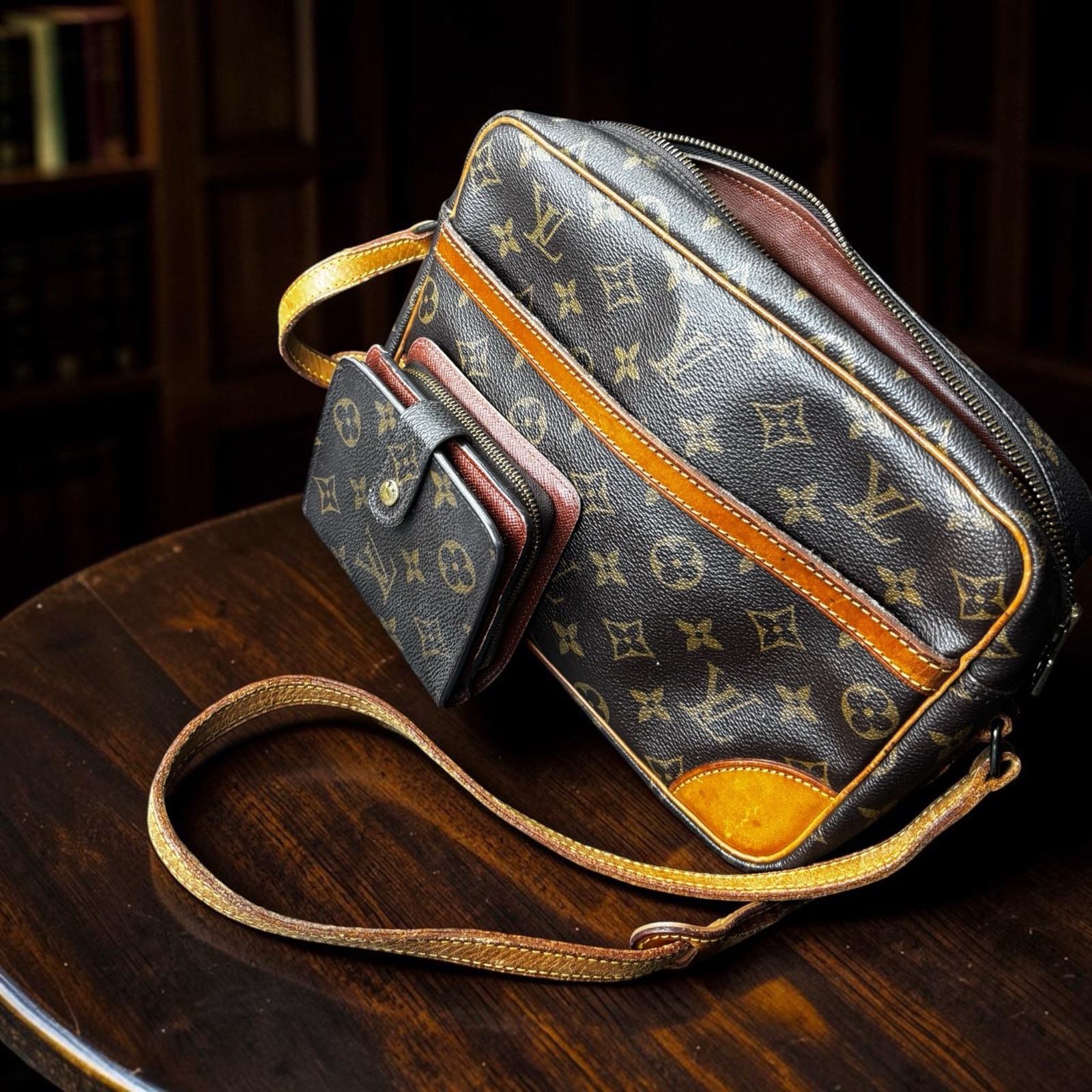 louis vuitton trocadero 27 And Matching Wallet Authentic Vintage Set 