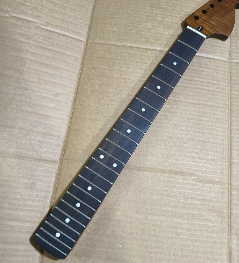 24inch short scale 22fret Roasted flame maple electric guitar neck matte Replace