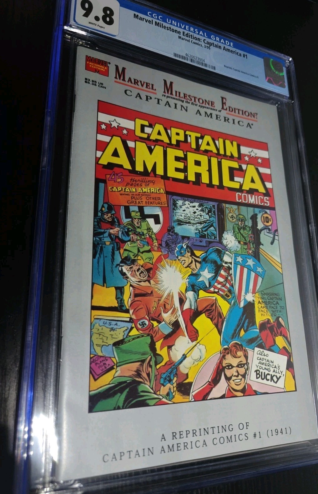 CGC 9.8 Marvel Milestone Edition: Captain America #1 (Marvel Comics March 1995)