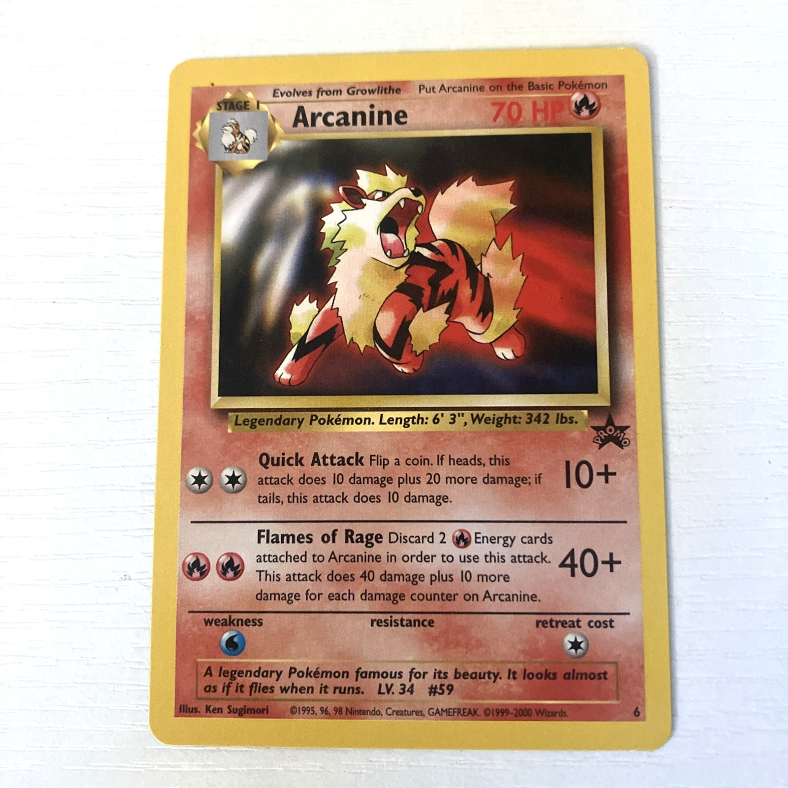 1999-2000 Pokémon Arcanine Promo | 