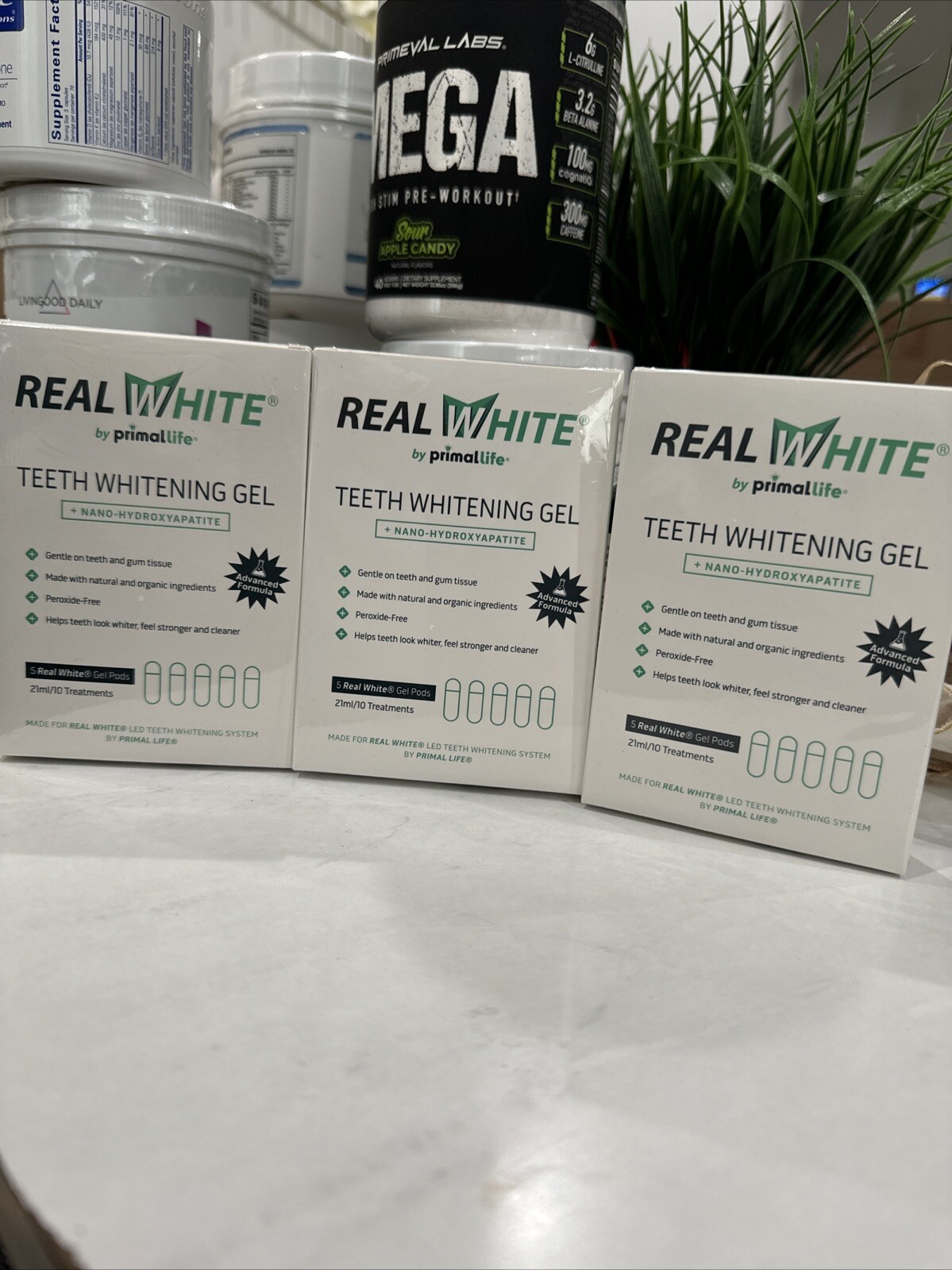 Lot 3 Real White by Primal Life Teeth Whitening Gel Pods- 30 Treatments SEALED Lot 3 Real White by Primal Life Teeth Whitening Gel Pods- 30 Treatments SEALED