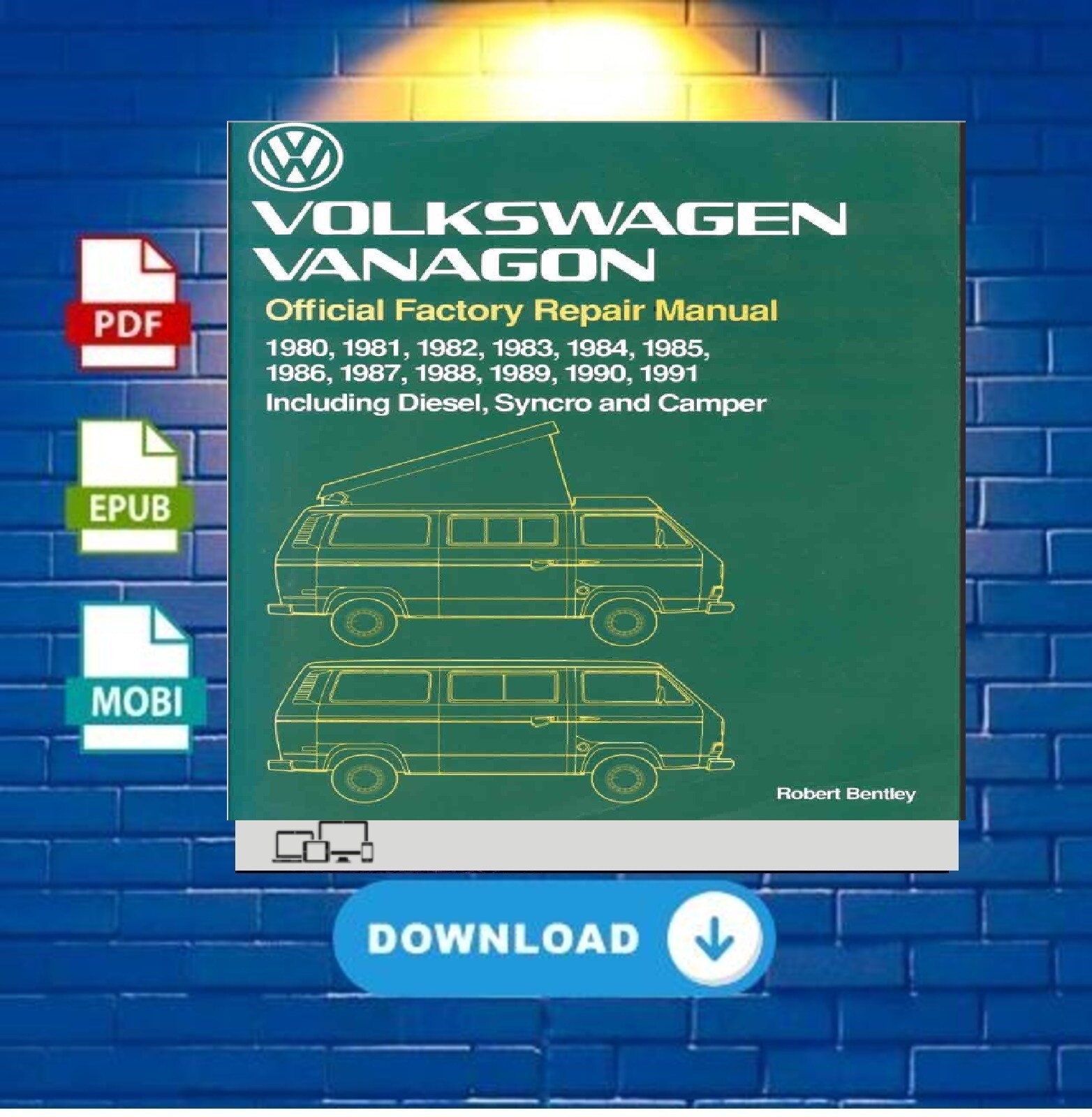 Volkswagen Vanagon Official Factory Repair Manual 1980-1991 OEM VW