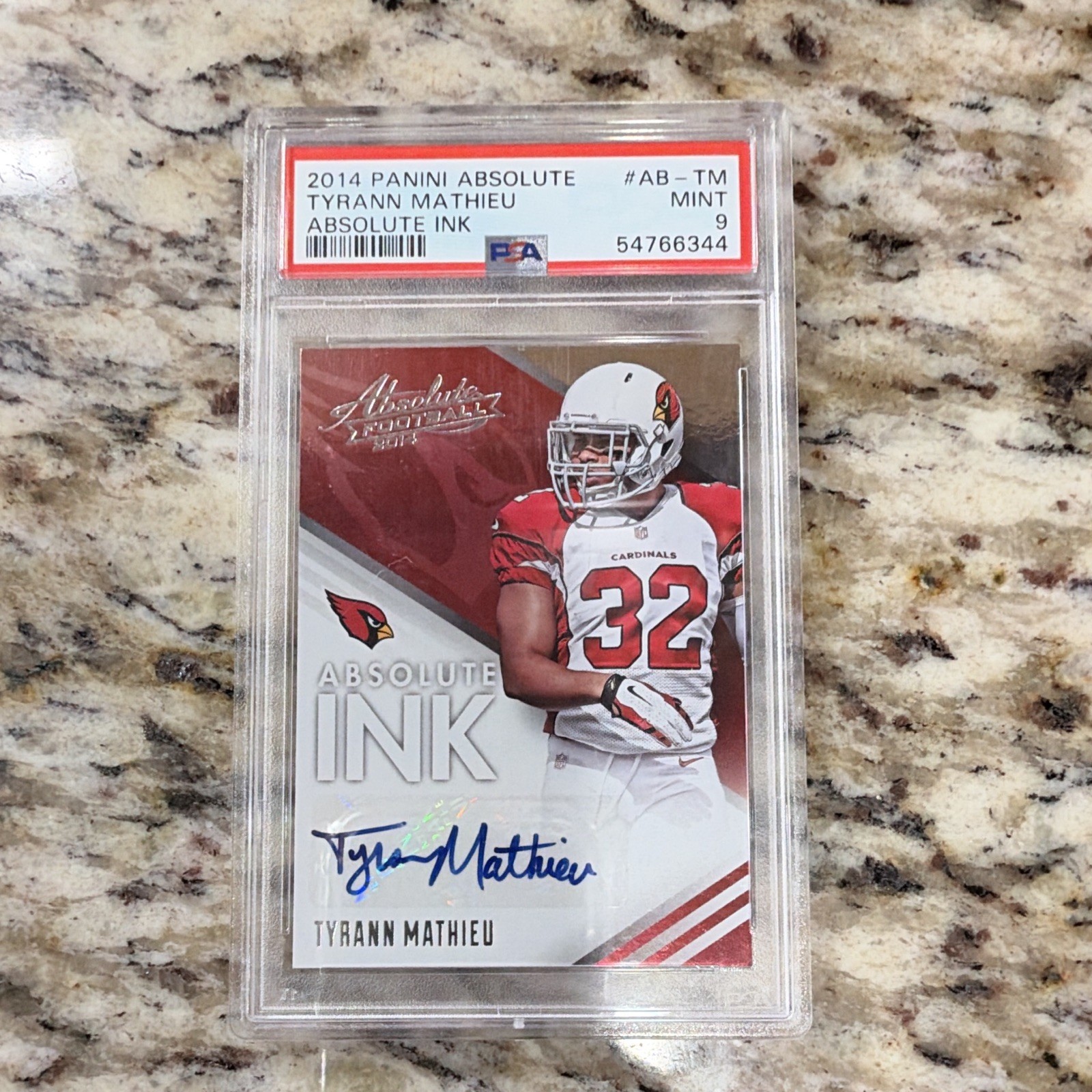 2014 Panini Absolute Ink Tyrann Mathieu Arizona Cardinals Auto PSA 9 #AB-TM 2014 Panini Absolute Ink Tyrann Mathieu Arizona Cardinals Auto PSA 9 #AB-TM