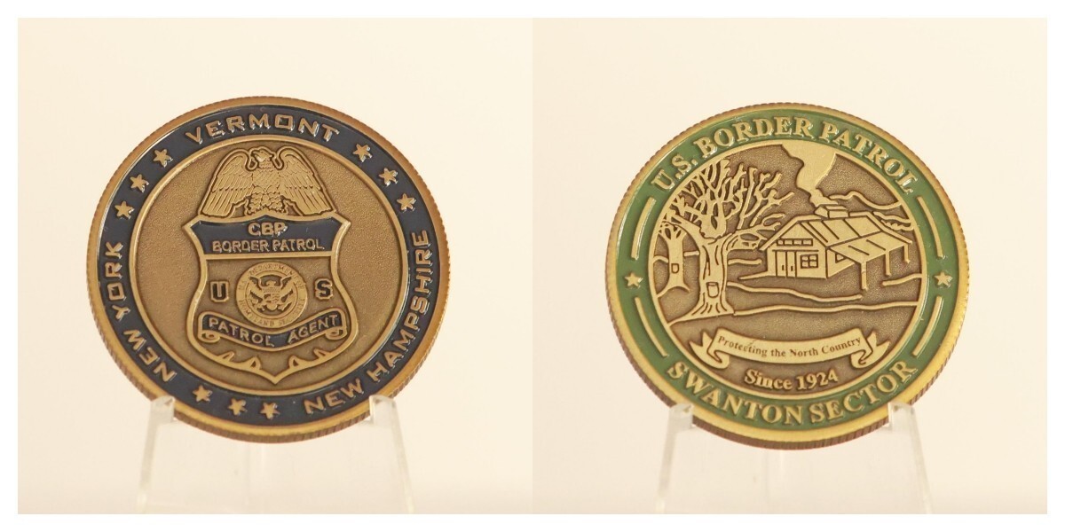 US Border Patrol Swanton Sector Vermont NH Challenge Coin 4#I US Border Patrol Swanton Sector Vermont NH Challenge Coin 4#I