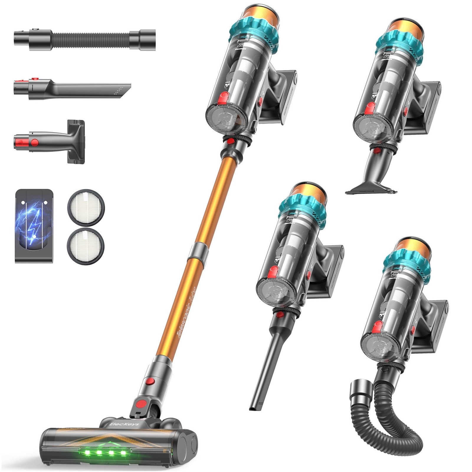 ElecKeys Cordless Vacuum Cleaners for Home, 650W 55KPa Powerful Suction, 70 M... ElecKeys Cordless Vacuum Cleaners for Home, 650W 55KPa Powerful Suction, 70 M...