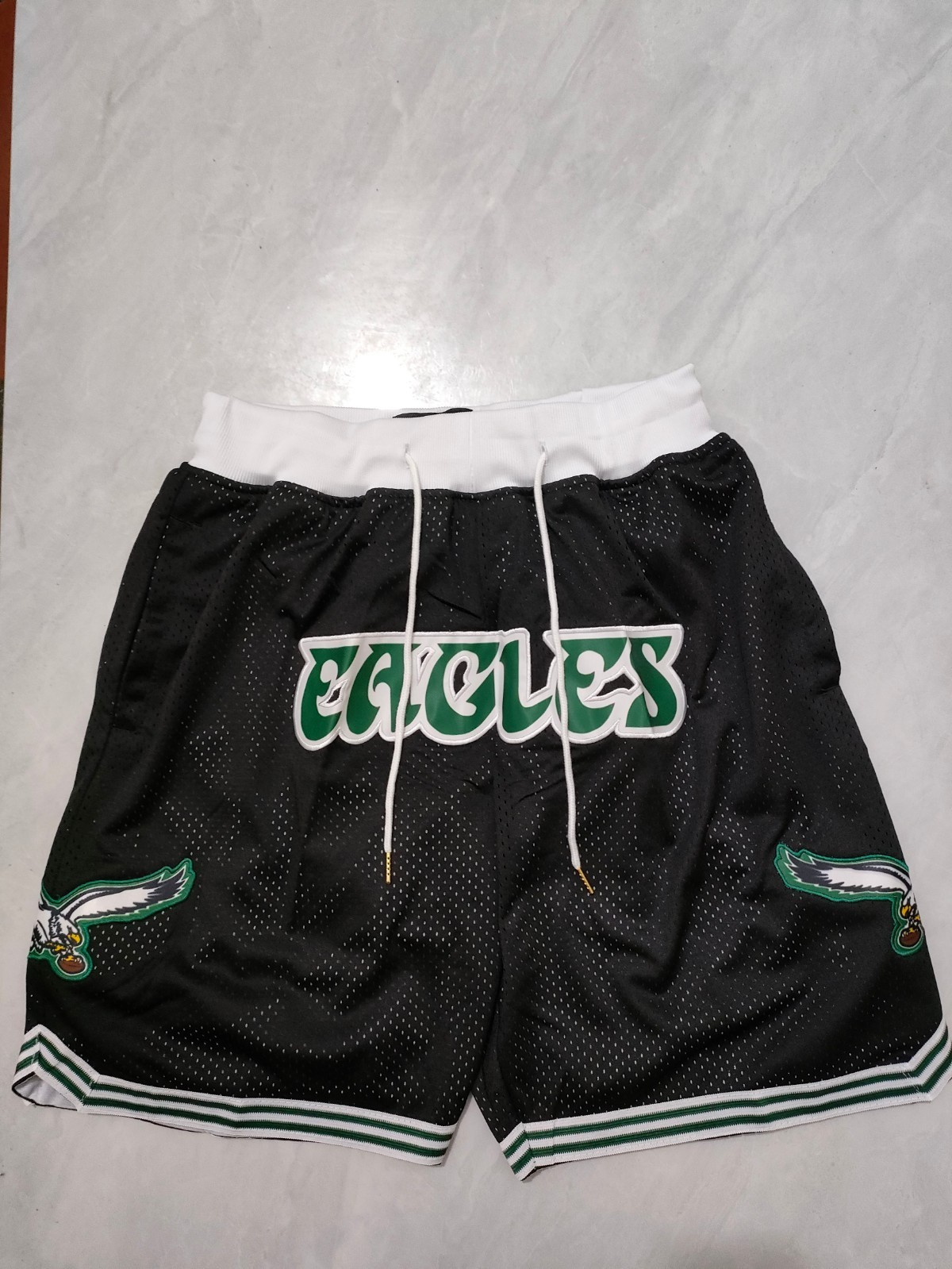 Hot Philadelphia Eagles NFL Men Black Pockets stitched Shorts