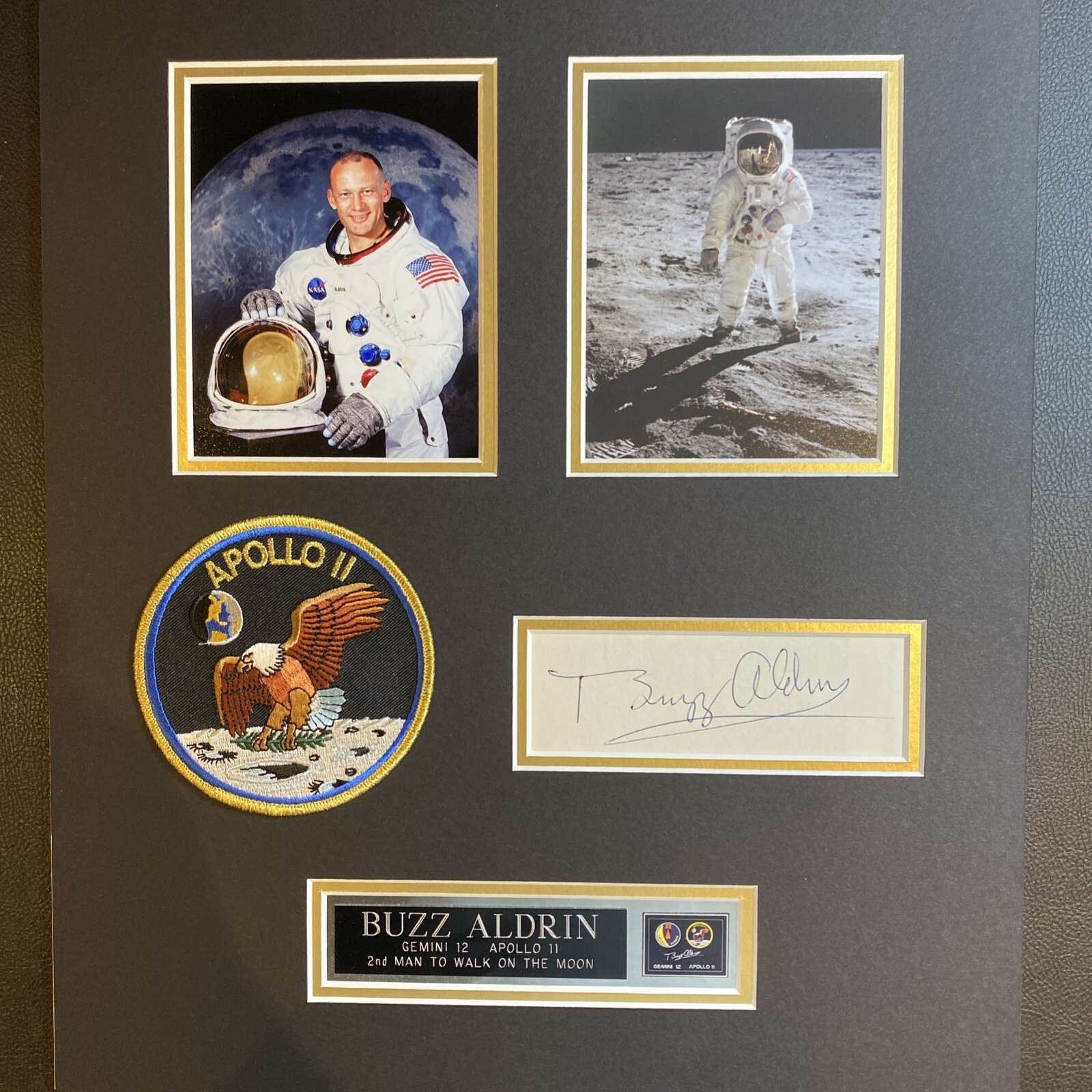 BUZZ ALDRIN APOLLO 11 SIGNED DISPLAY