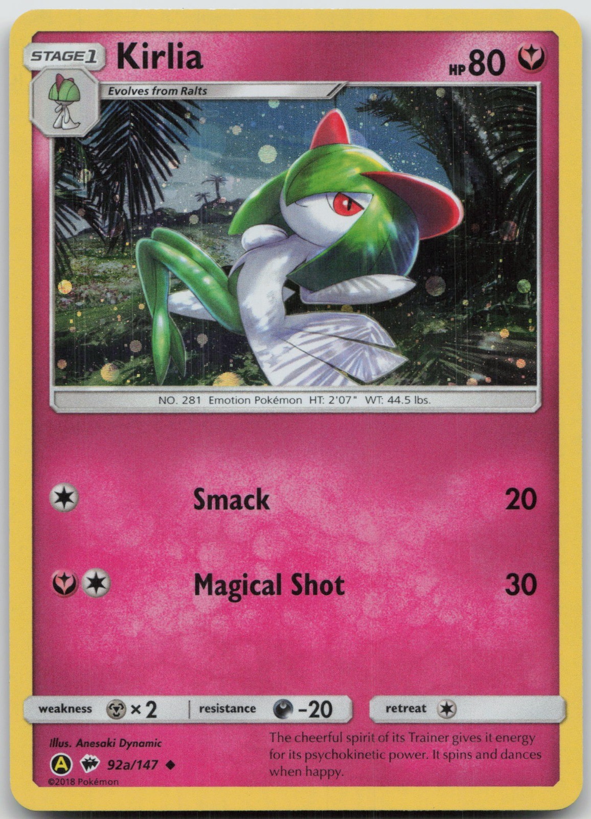 Kirlia - 92a/147 Promo Holo Alternate Art Promos 092a/147 NM Anesaki Dynamic Kirlia - 92a/147 Promo Holo Alternate Art Promos 092a/147 NM Anesaki Dynamic